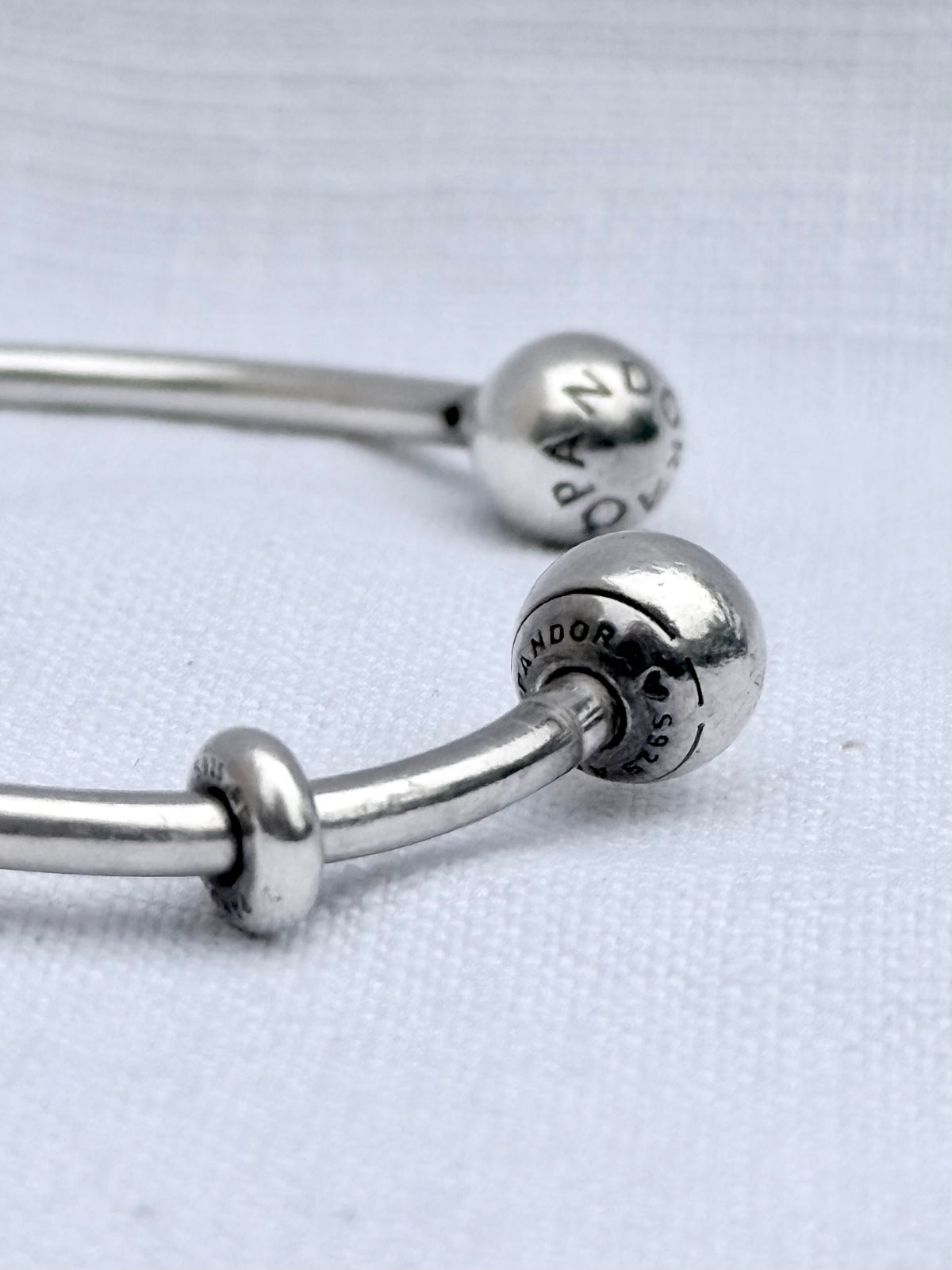.925 classic Pandora Moments open ended cuff sterling silver designer cuff bangle