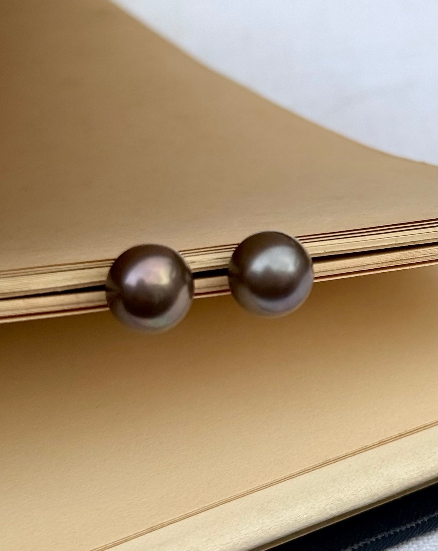 .10mm large pearl .925 luxury Black Purple Tahitian pearl luxurious post stud earrings