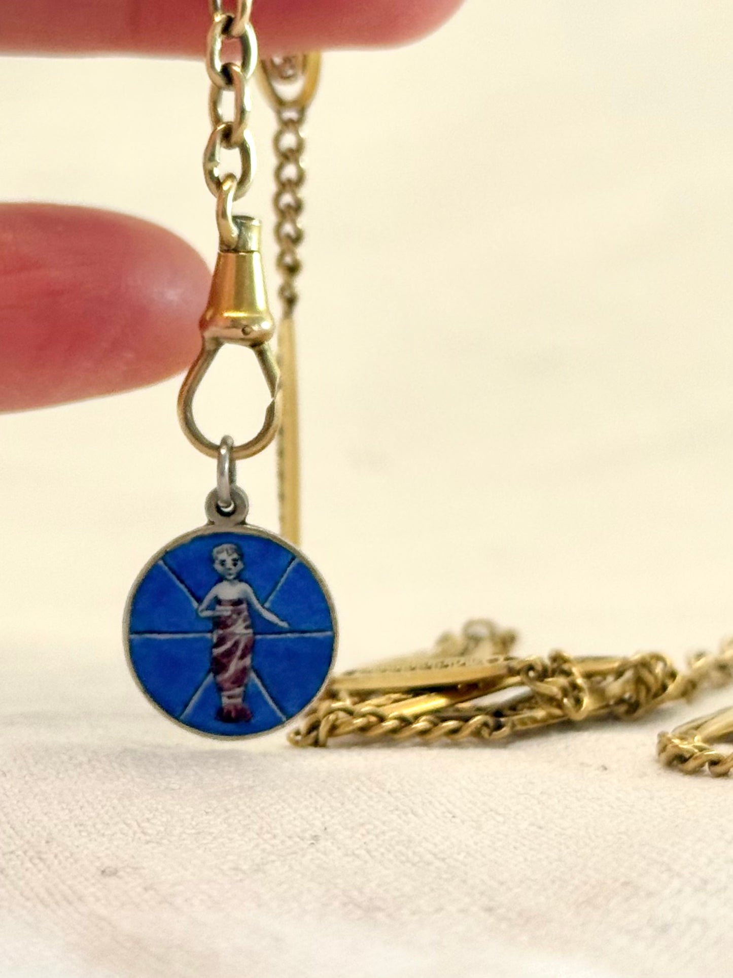 .1890s .1900s .800 antique rare French enamel devotional medal pendant the Child baby Jesus Edwardian era solid silver charm pendant