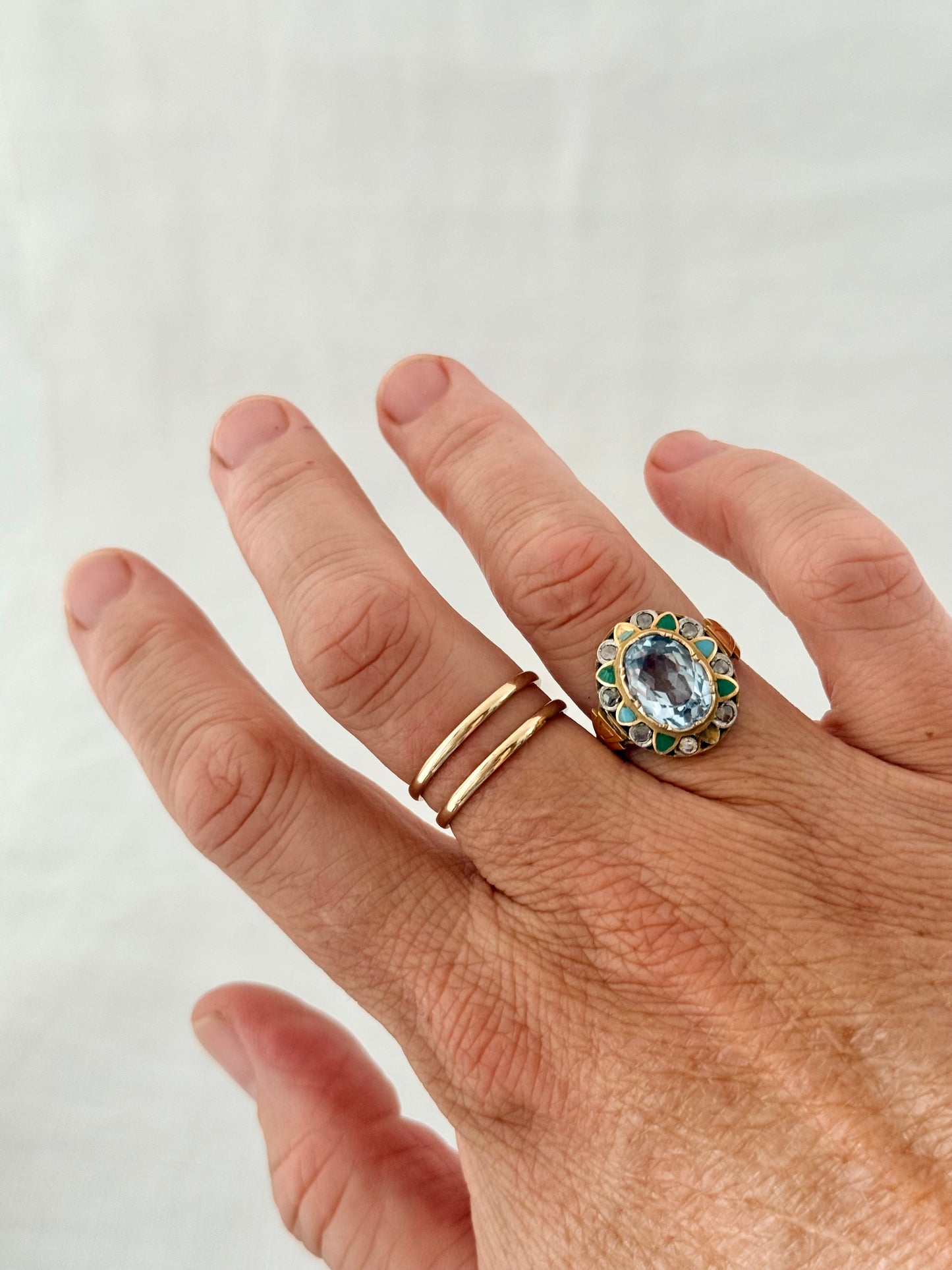 .375 .9ct warm yellow gold classic 1.8mm wide gold stack ring band