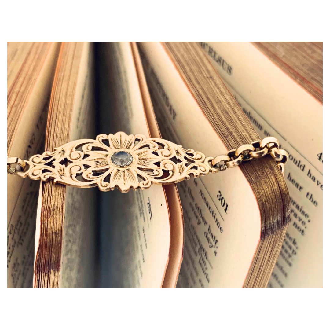 18ct indian gold antique victorian diamond mandala bracelet