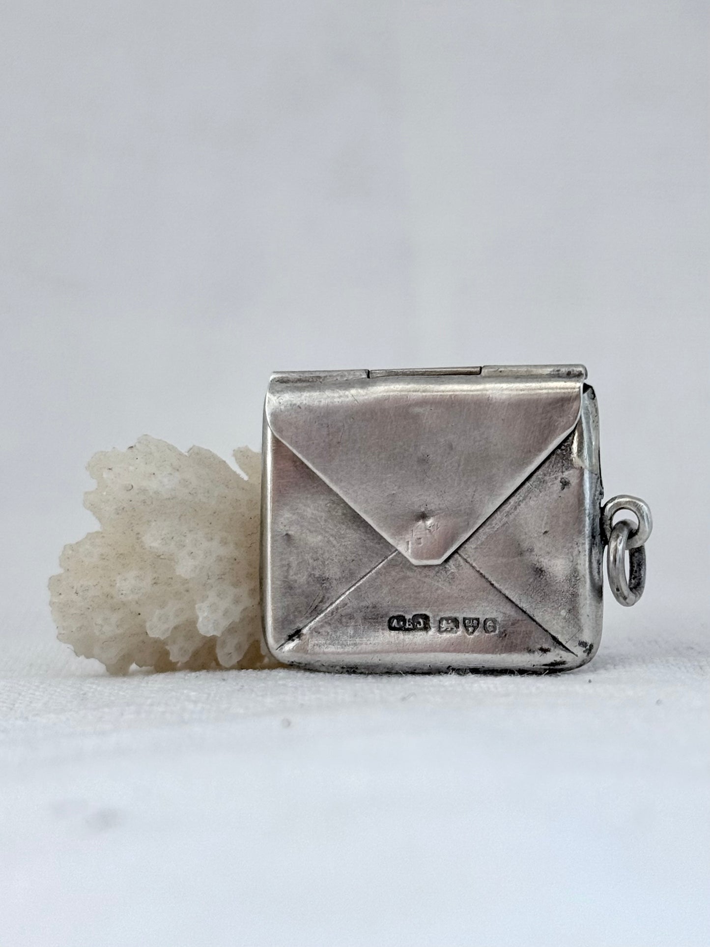 .1903 .925 antique Edwardian Chester hallmarked Chatelaine stamp envelope pendant