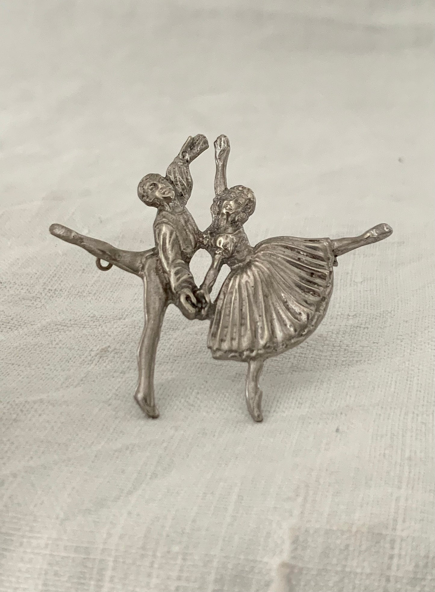 1949 925 sterling silver hallmarked Birmingham silver Dancer duo modernist brooch