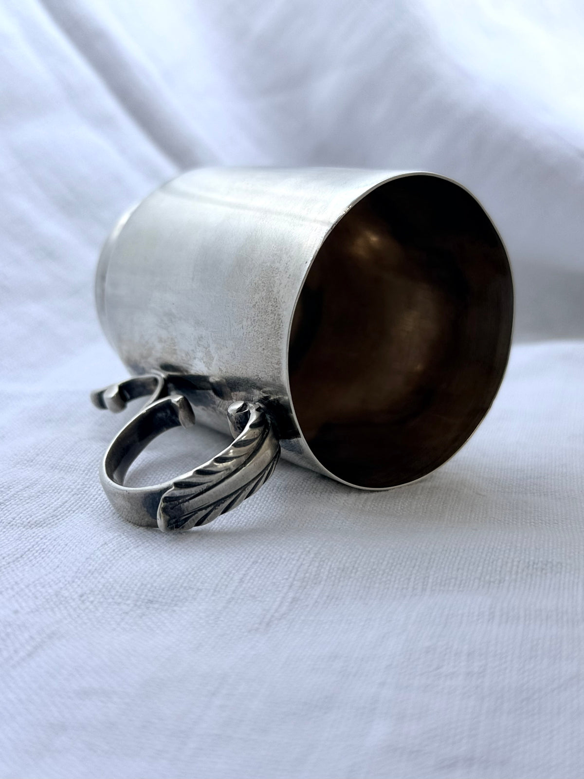 .1922 .925 antique Edwardian solid sterling silver Christening cup Walker & Hall hallmarked silver cup vessel beaker