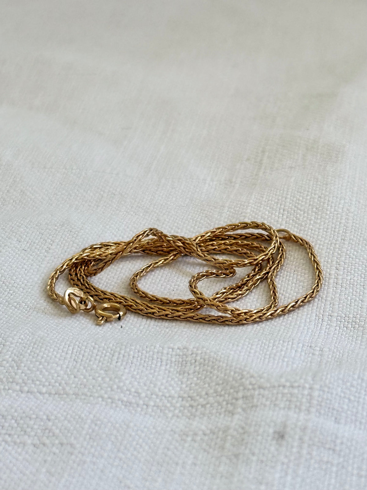.375 .50cm .9ct fancy form Foxtail antique revival luxury Italian designer made yellow gold Rope weave link chain necklace