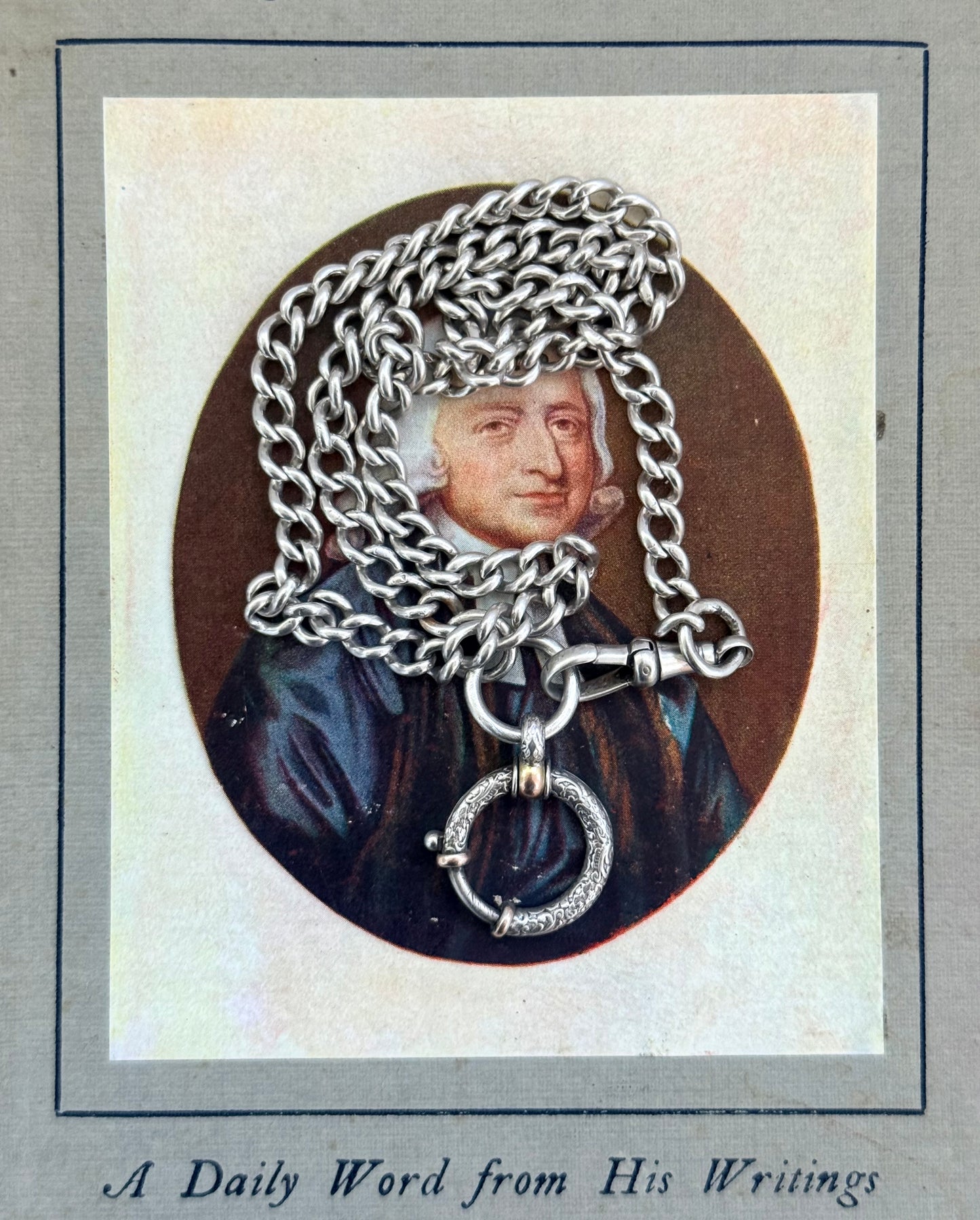 .1900s .1910s .900 .925 silver antique Edwardian solid sterling silver fob chain watch chain curb chain with rare fancy oversized bolt ring spring clasp