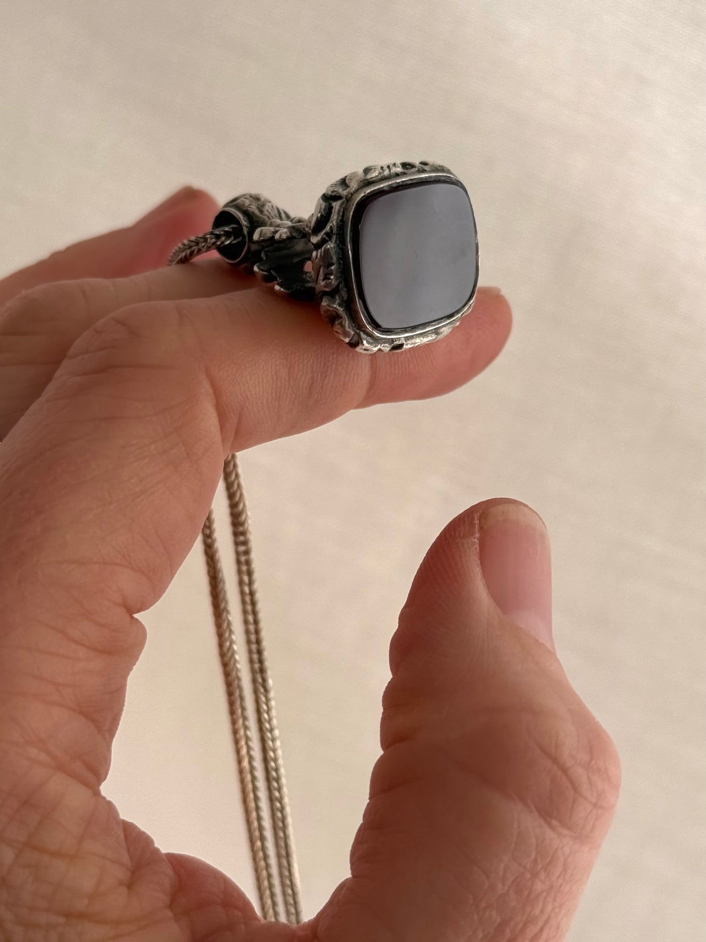 .1800s .925 antique Carnelian Wax Seal Fob Seal Georgian early Victorian era collectors Pendant