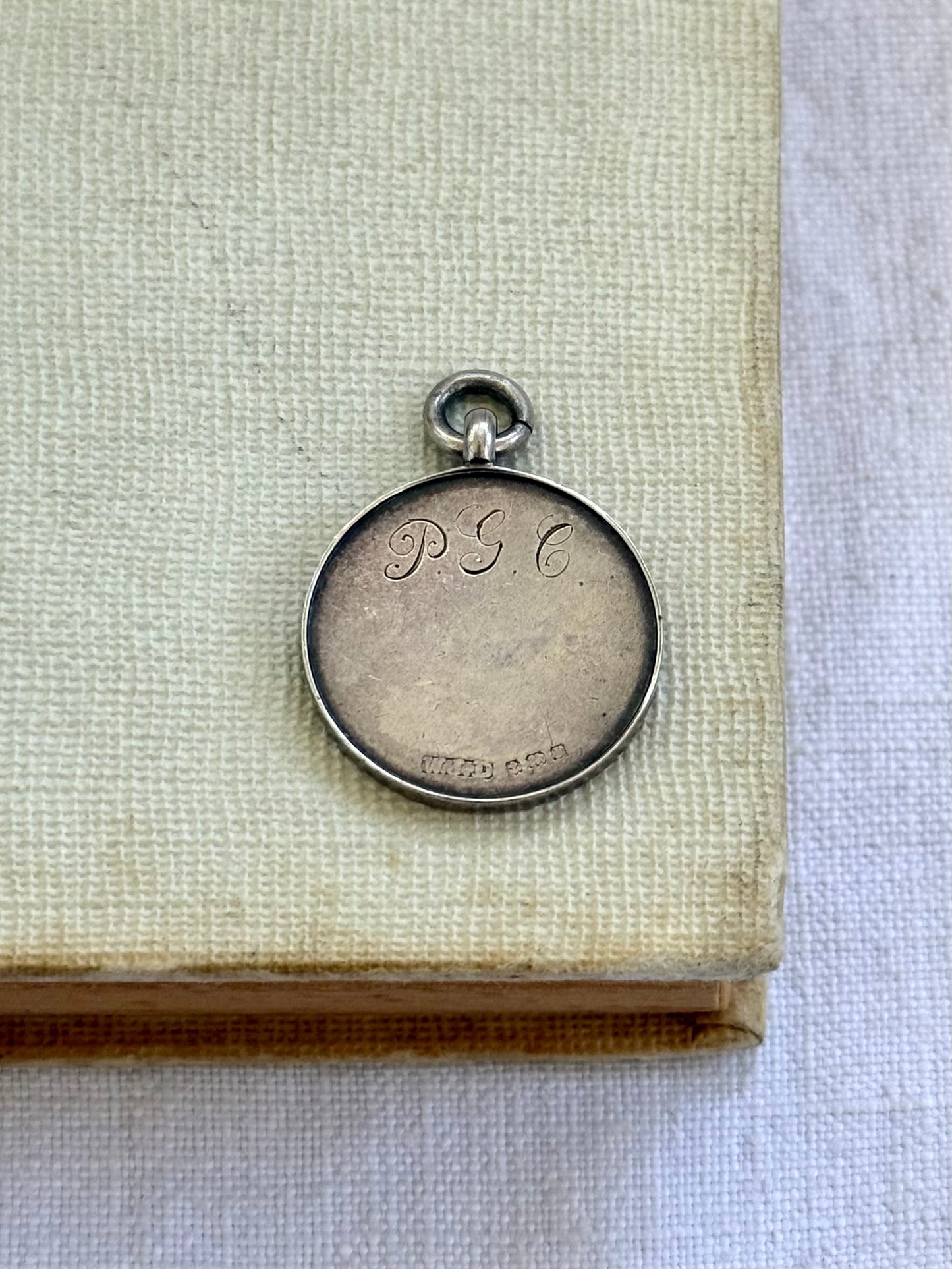 .1939 .925 athletics ladies award hallmarked silver awards fob medallion pendant