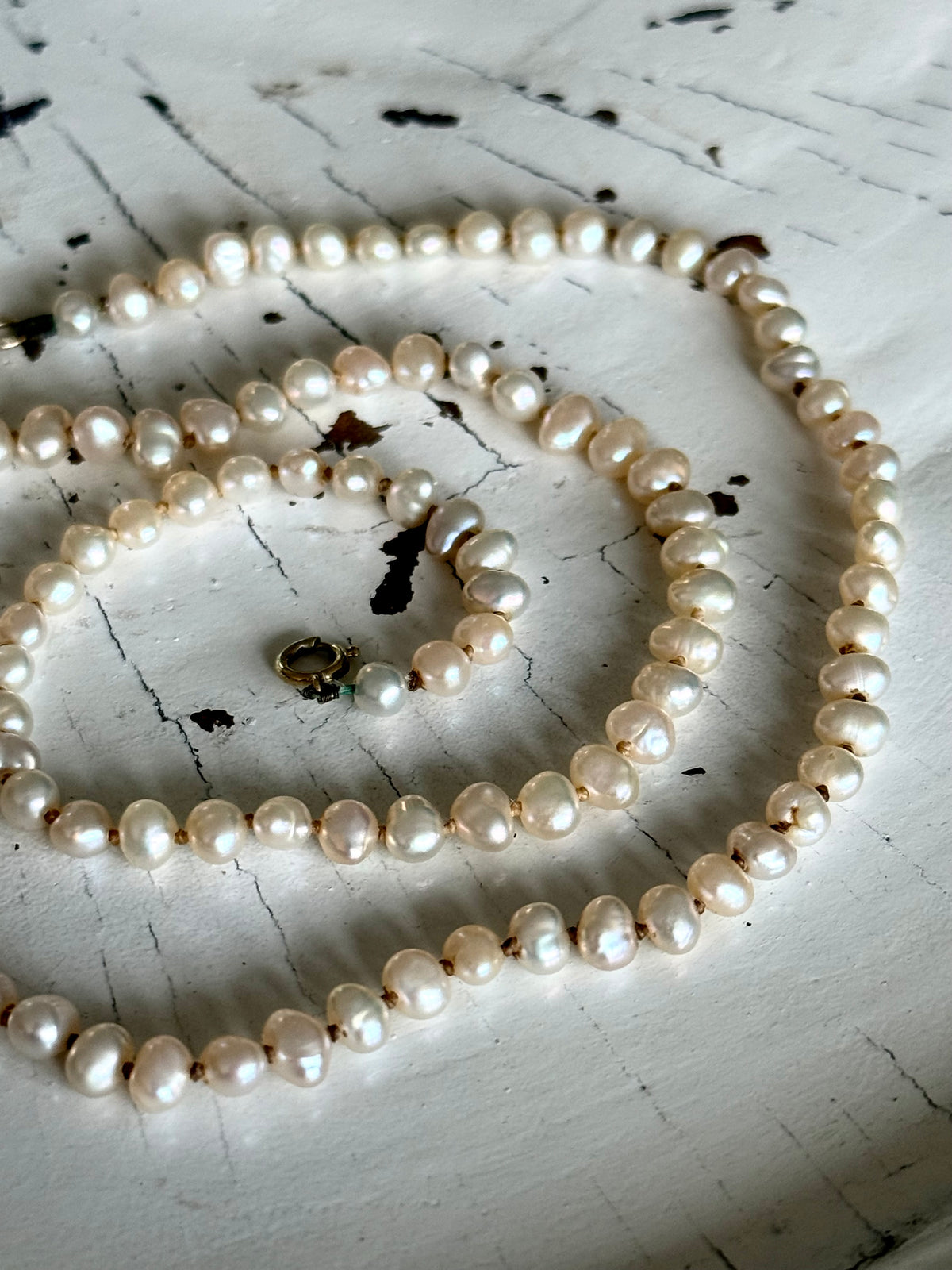 .9ct gold luxury baroque cultured pearl real pearl string of micro luxury pearls necklace