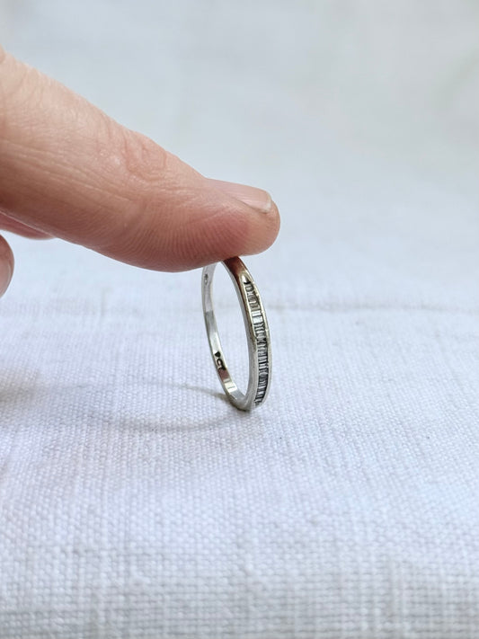 .1990s .2000s .375 .9ct white gold baguette multi diamond channel set half eternity white gold ring band