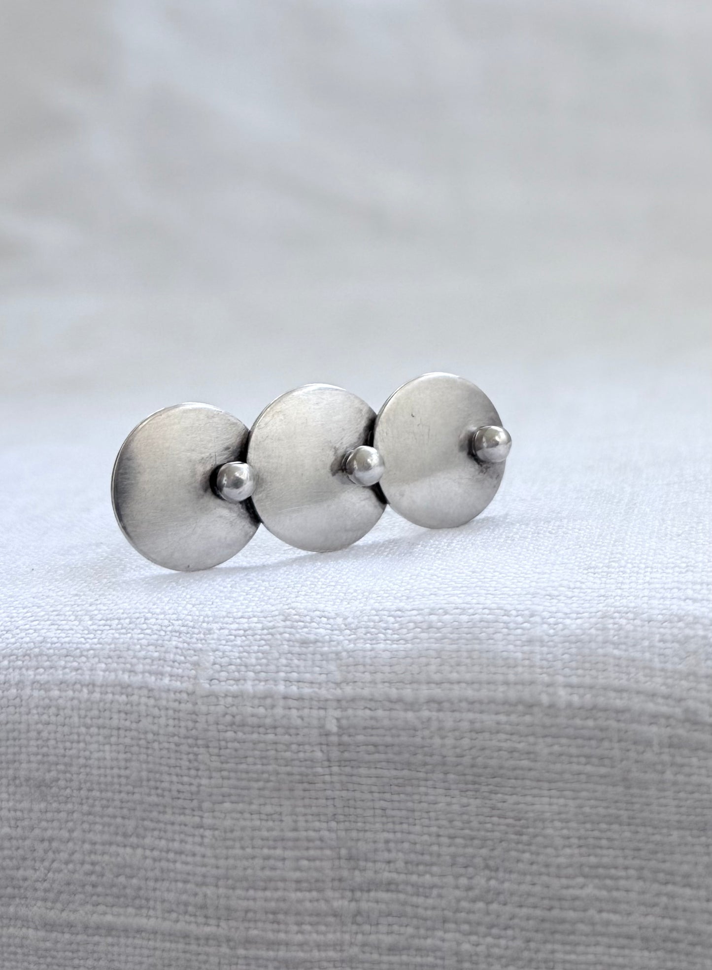 .1940s .1950s .925 Danish Scandinavian designer Niels Erik From designer Scandinavian Denmark MCM circular geometric circle bar brooch