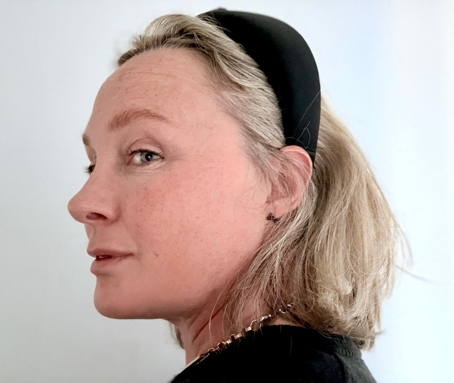 .1990s .2000s designer PRADA black hair accessory Triangle logo RE-NYLON oversized puffy headband