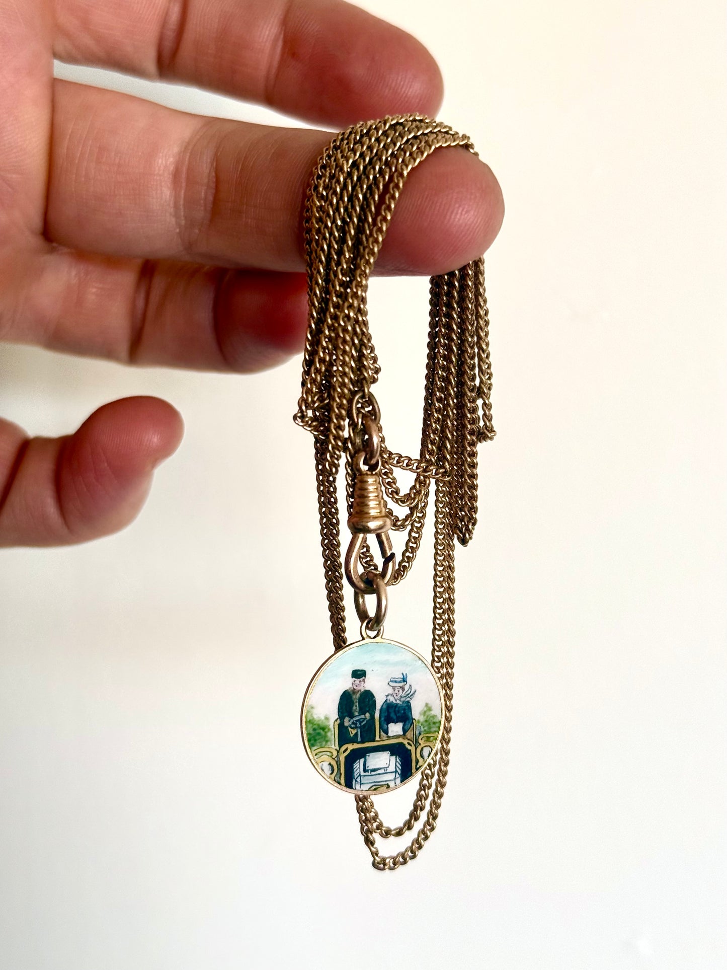 .152cm .1890s .1900s antique Edwardian rolled gold sought after historical long chain guard muff chain longuard gold chain necklace