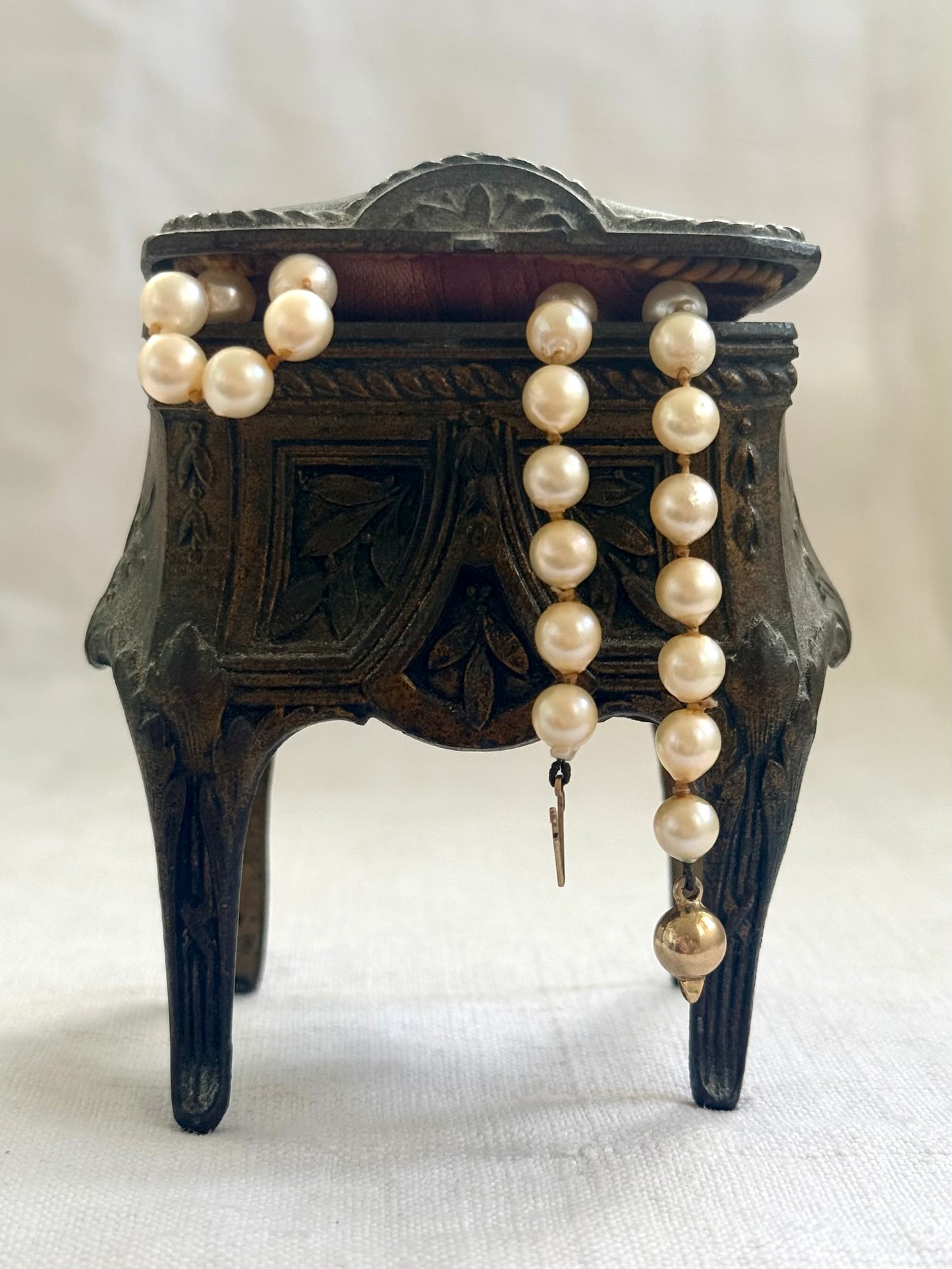.375 .53cm long .9ct gold heirloom pearlescent pearl string of luxury real pearls necklace