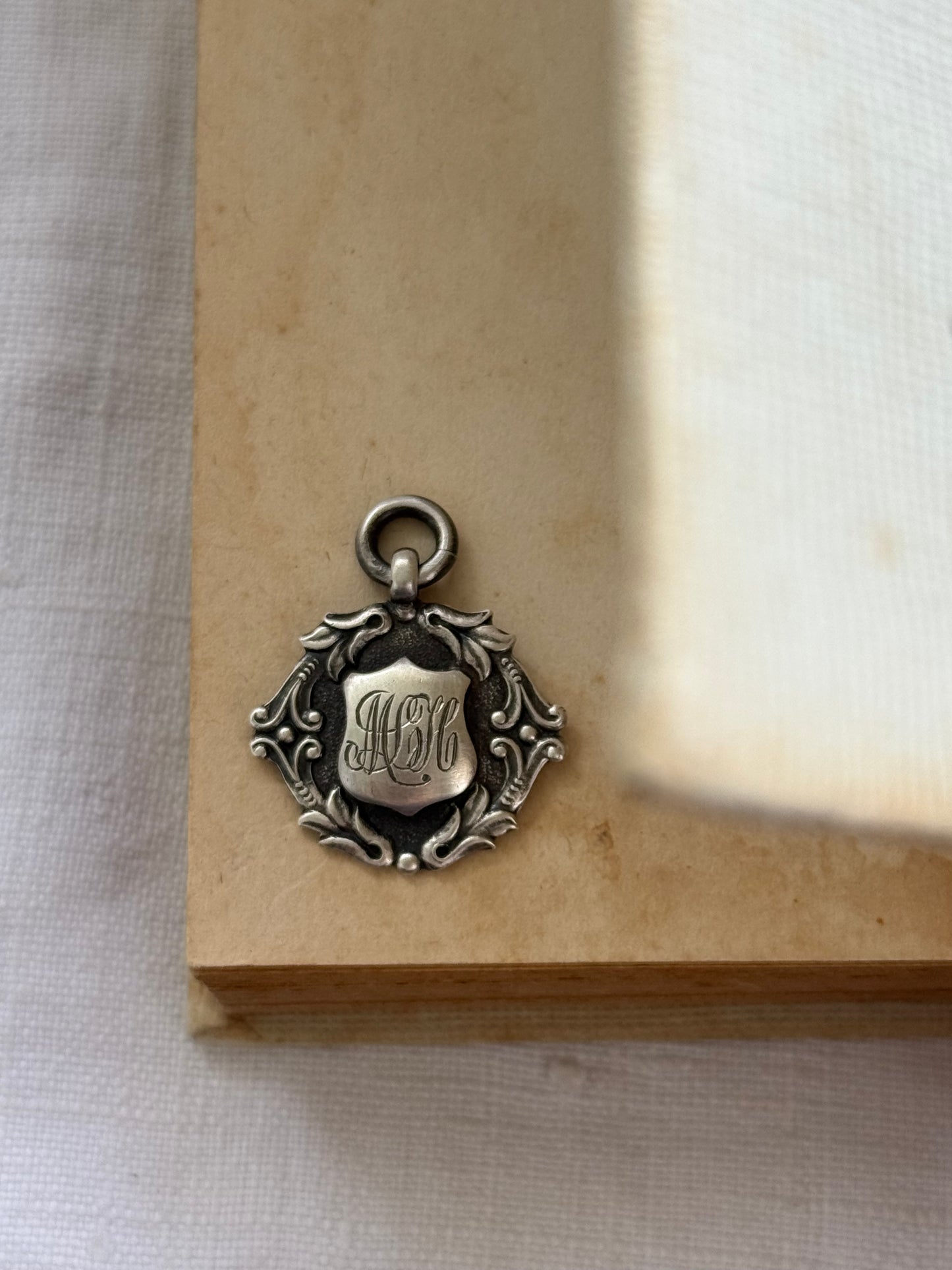 .1931 .925 Art Nouveau revival Birmingham silver miniature awards medallion fob pendant