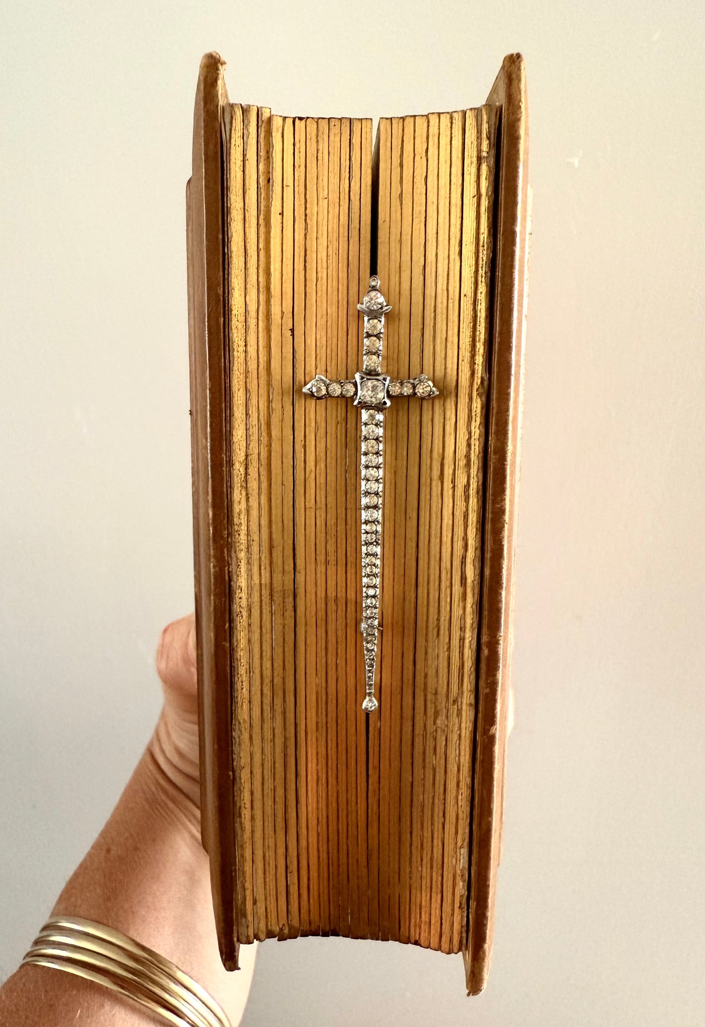 .925 1890s 1900s 1920s Dagger brooch Victorian revival diamond paste highly collectable sterling silver Sword Dagger brooch pin