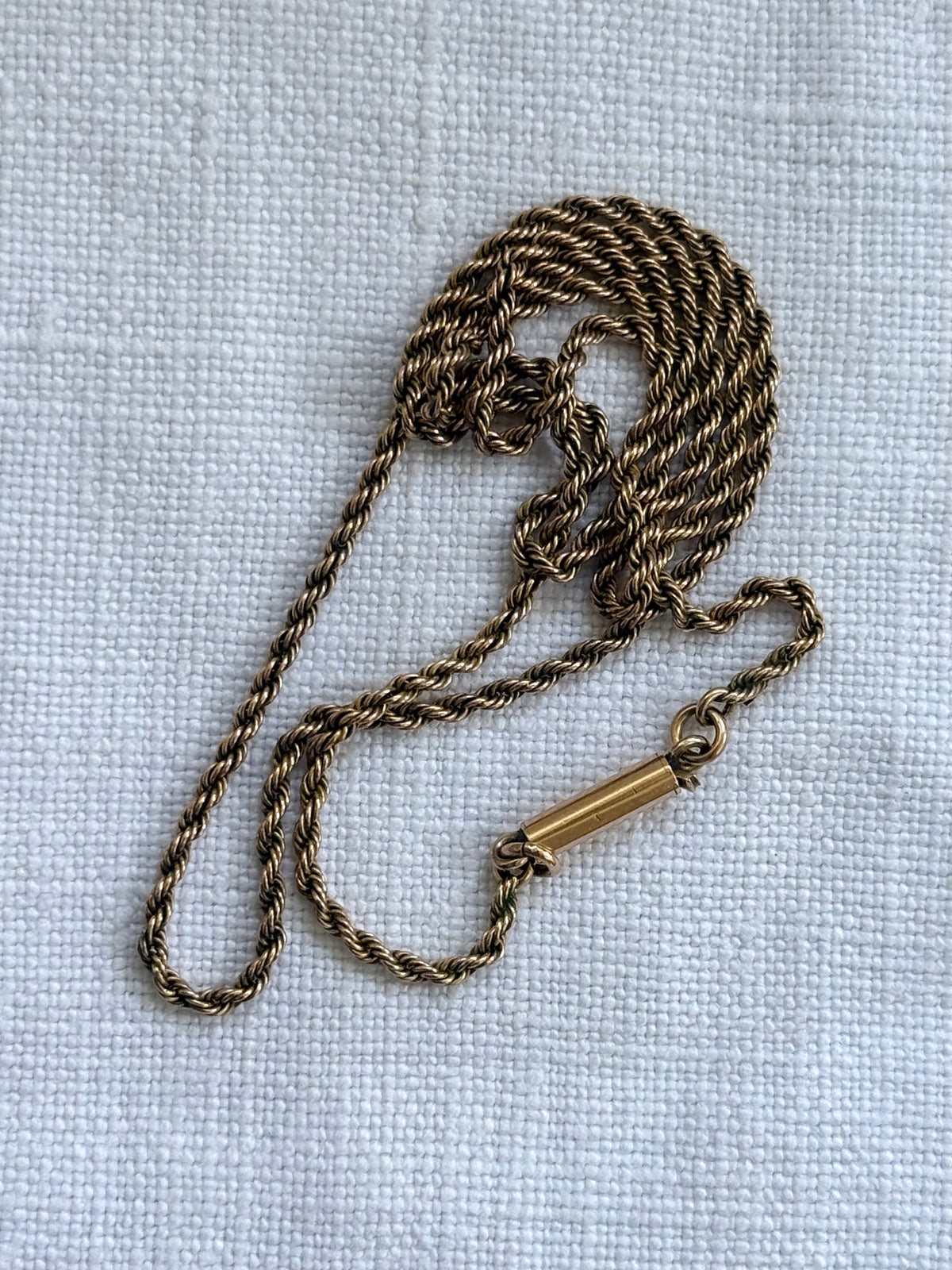 .1900s .375 .9ct true antique 9ct warm rose gold Edwardian fancy rope weave gold luxury chain barrel clasp antique chain necklace