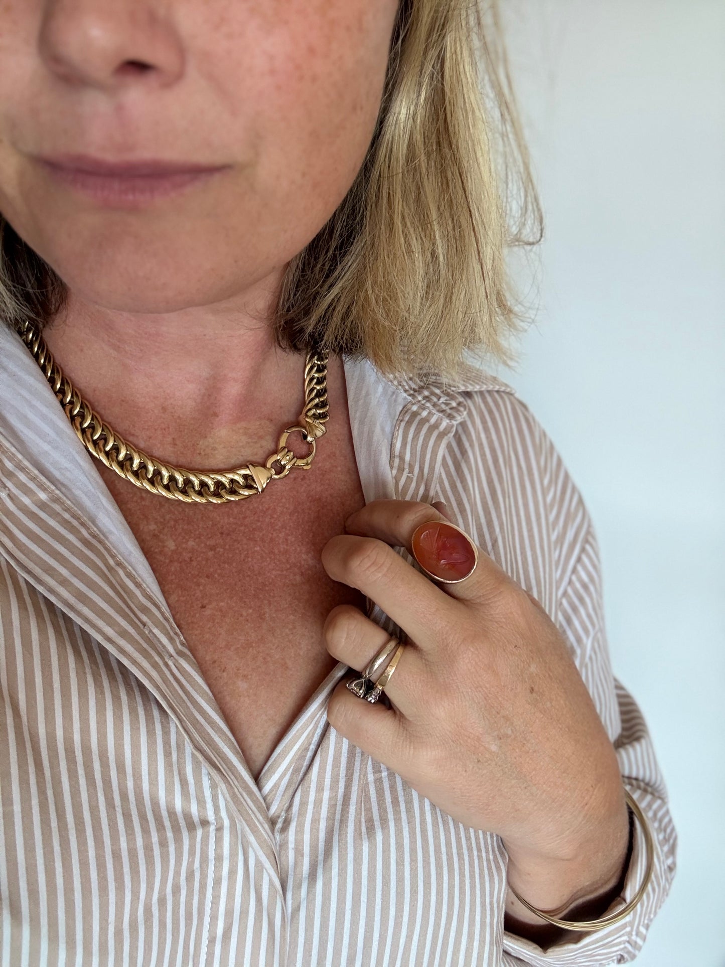 .13mm .1990s .375 modernist era chunky yellow 9ct gold thick Miami Curb Italian gold puffy luxurious gold Cuban Curb chain necklace