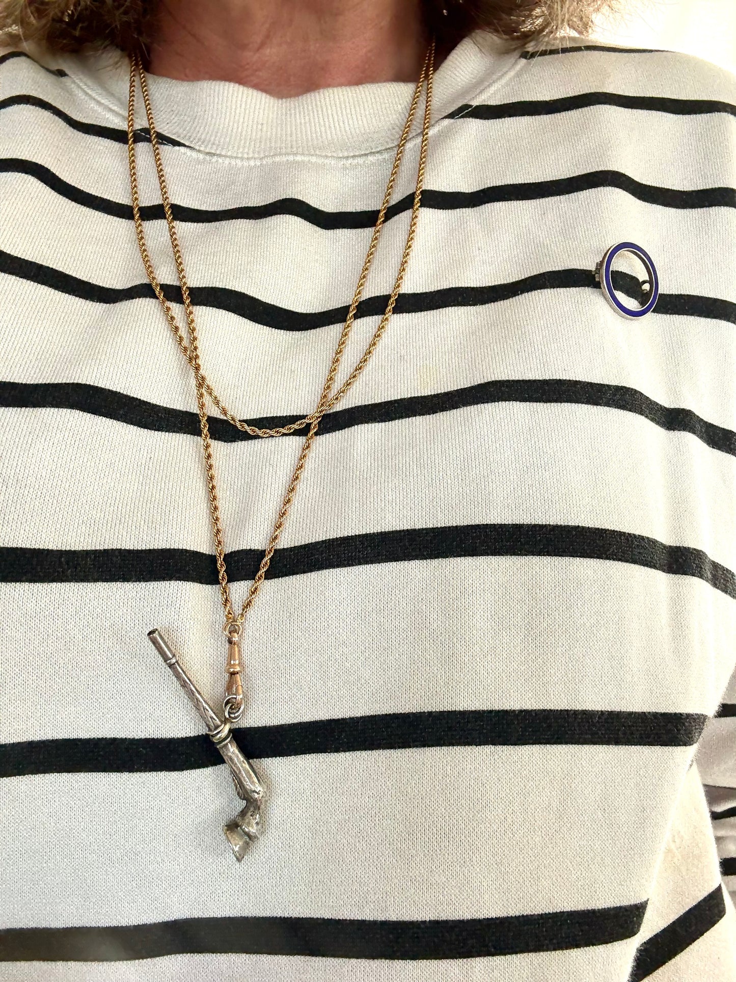 .1880s .1890s antique and rare silver lucky horses hoof Victorian Edwardian figural silver watch winder key pendant.