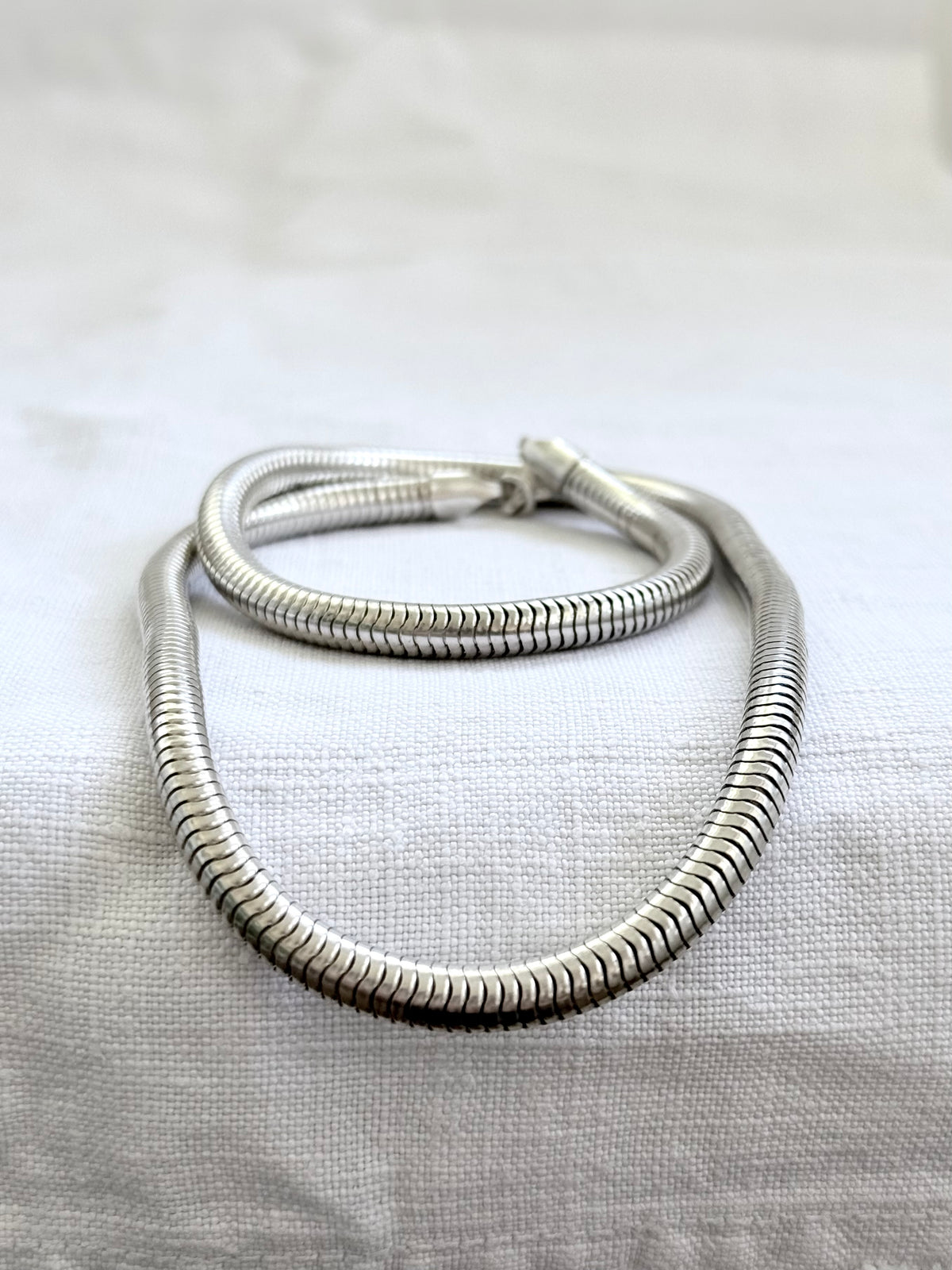 .6mm thick .925 chunky modernist super thick slinky sterling silver Italy snake chain necklace