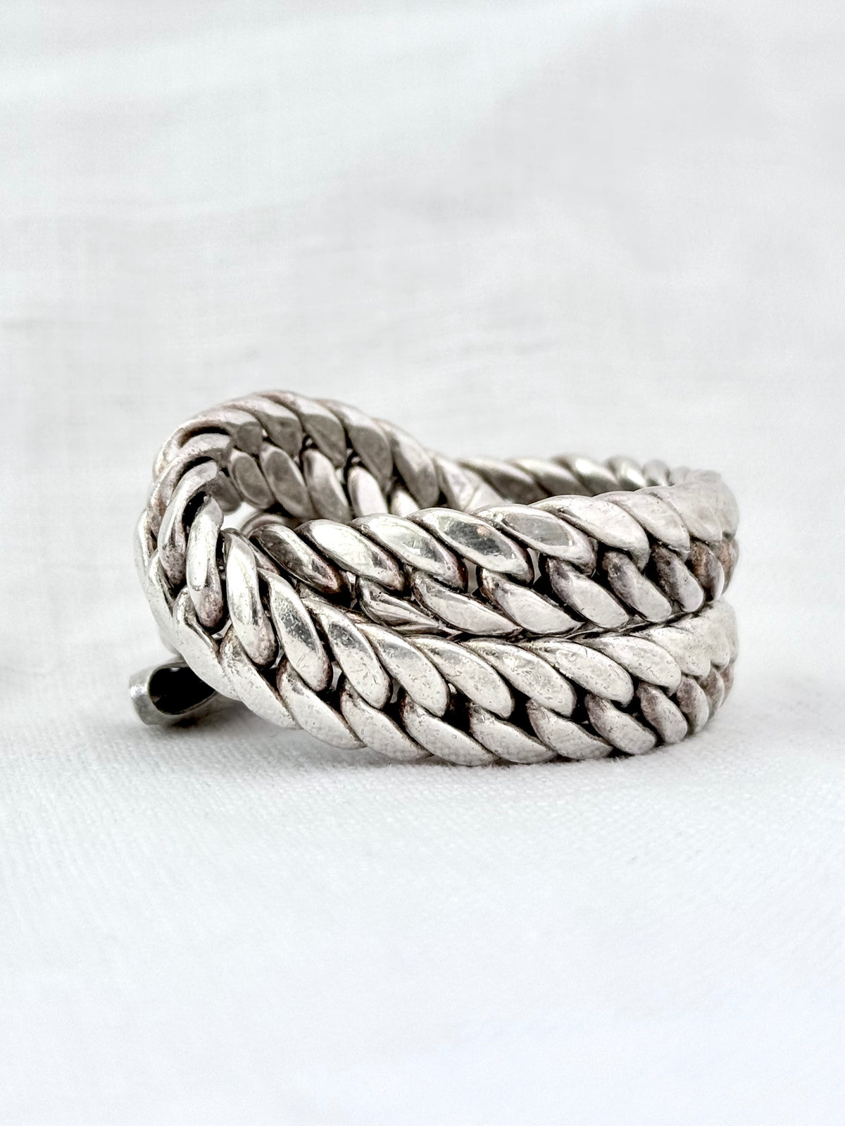 .10mm .1990s .925 modernist era chunky sterling silver thick Cuban Miami link flat link Italian luxurious puffy silver Cuban Curb chain necklace