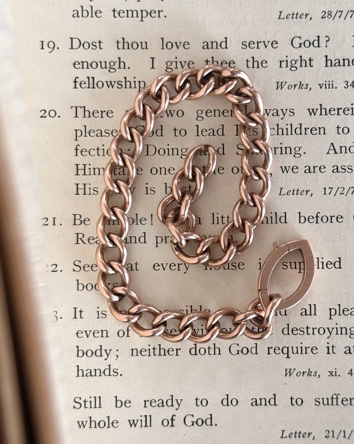 .375 .9ct heirloom classic solid rose gold hallmarked fob chain curb chain bracelet extension chain