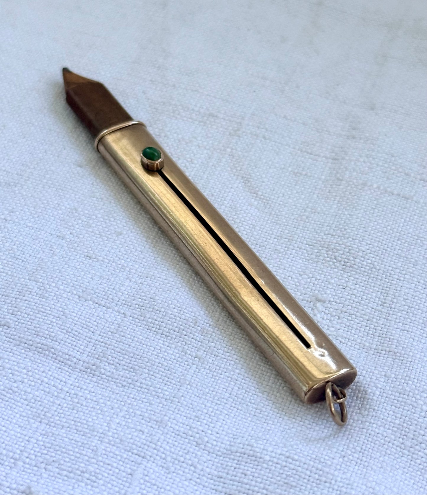 .1900s .375 .9ct antique rose gold slider Carpenter pencil