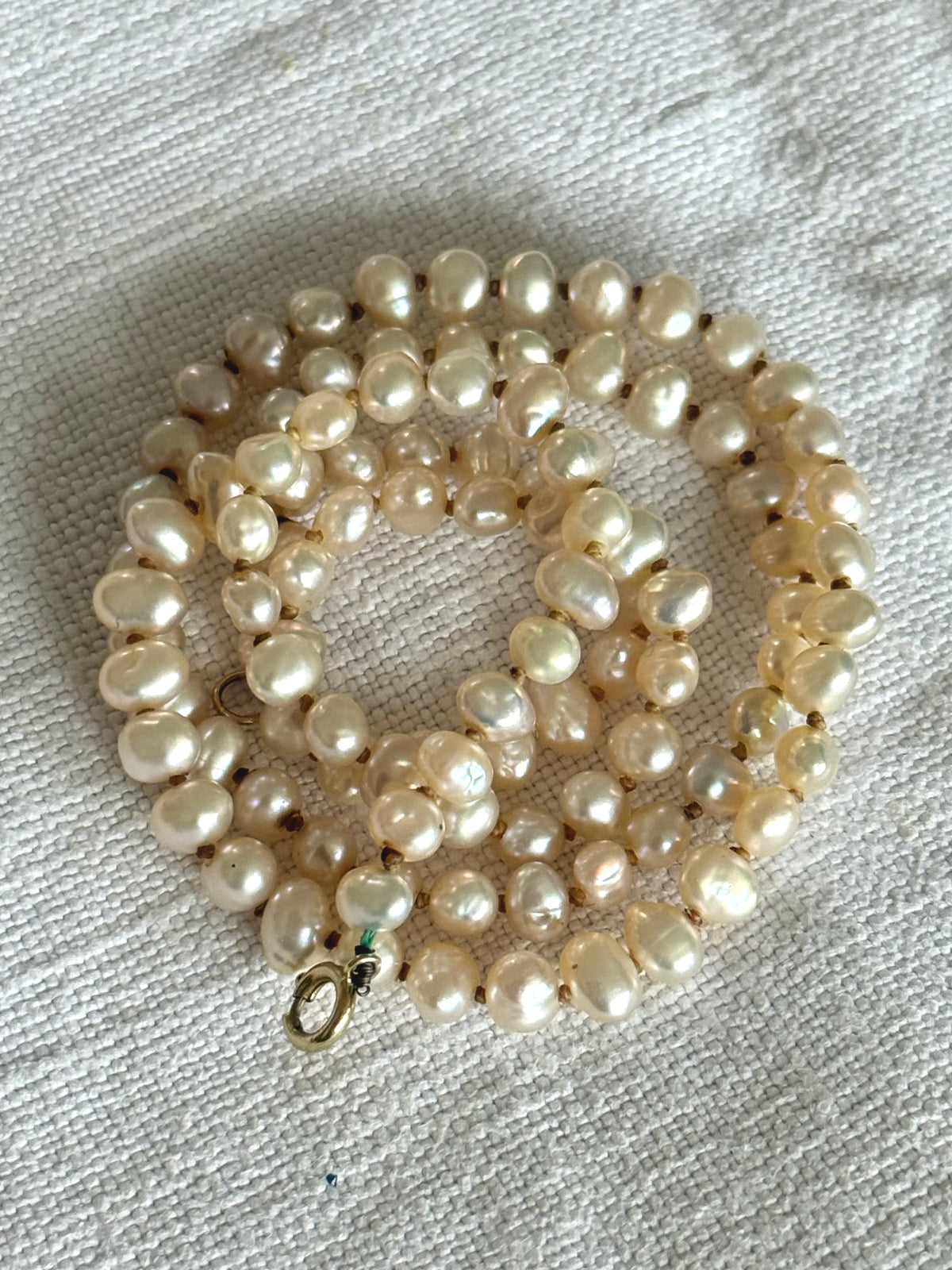 .9ct gold luxury baroque cultured pearl real pearl string of micro luxury pearls necklace