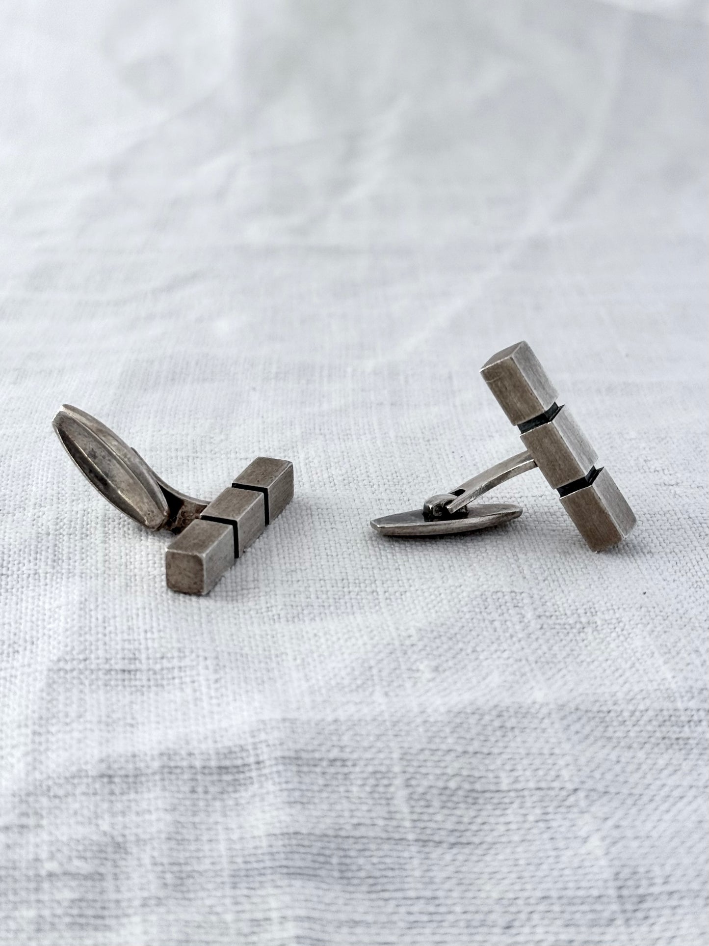 .1960s .925 Danish Designer Scandinavian mid century modern sought after Niels Erik From sterling silver cufflinks cuff links