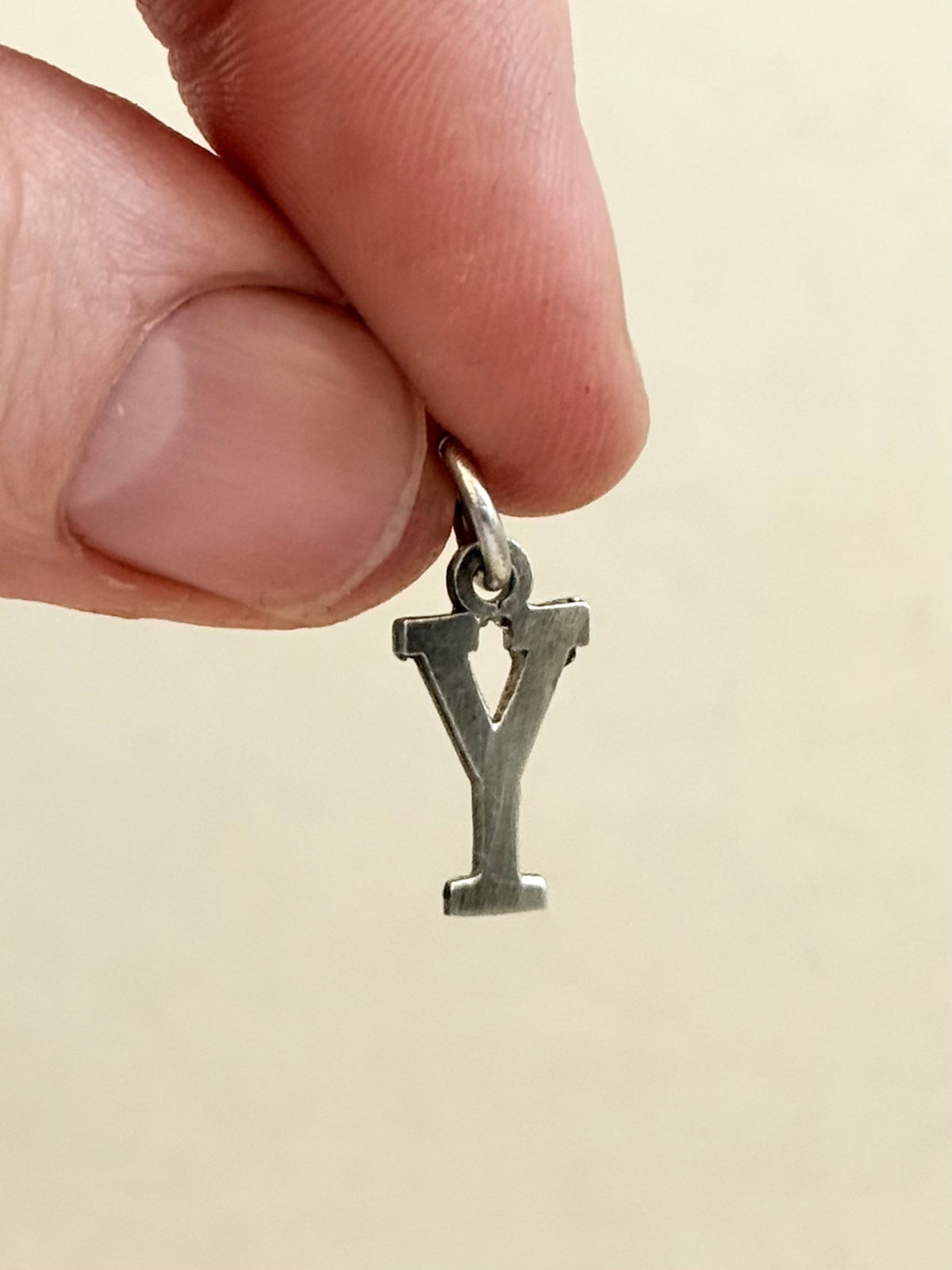 .925 vintage Y capital letter pendants