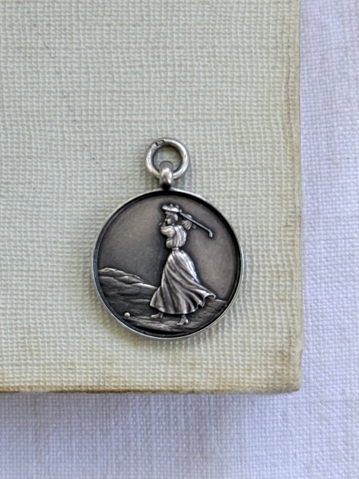 .1939 .925 athletics ladies award hallmarked silver awards fob medallion pendant
