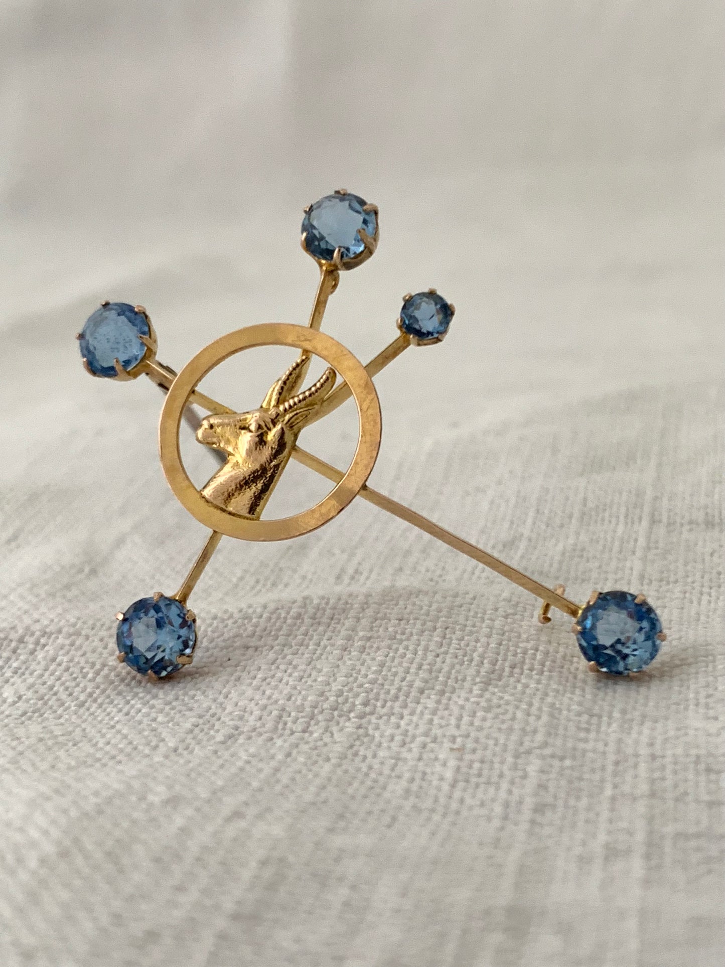 1900s 9ct gold Victorian Edwardian  antique South African Southern Cross Crux constellation sweetheart brooch