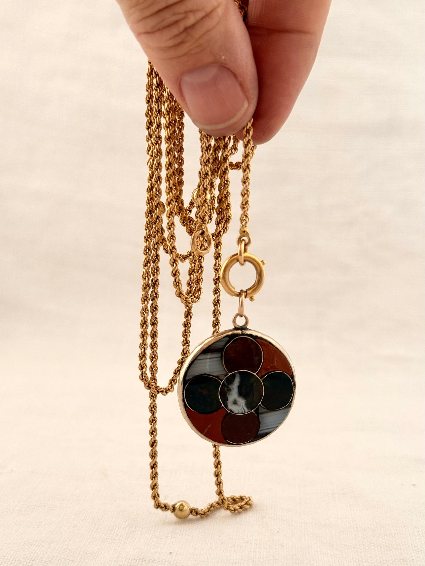 .1890s .1900s .18ct .138cm antique Edwardian high carat gold long beautiful rope weave longuard muff chain collectors necklace