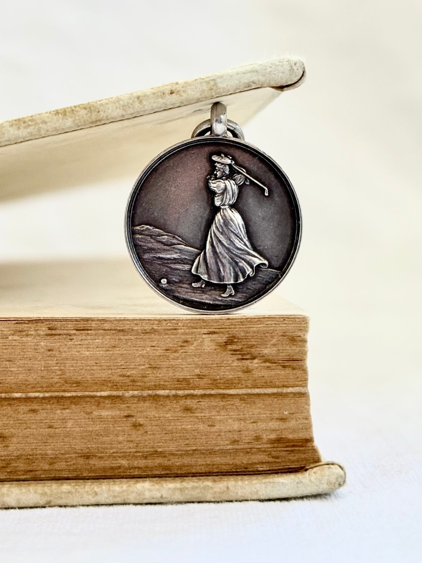 .1939 .925 athletics ladies award hallmarked silver awards fob medallion pendant