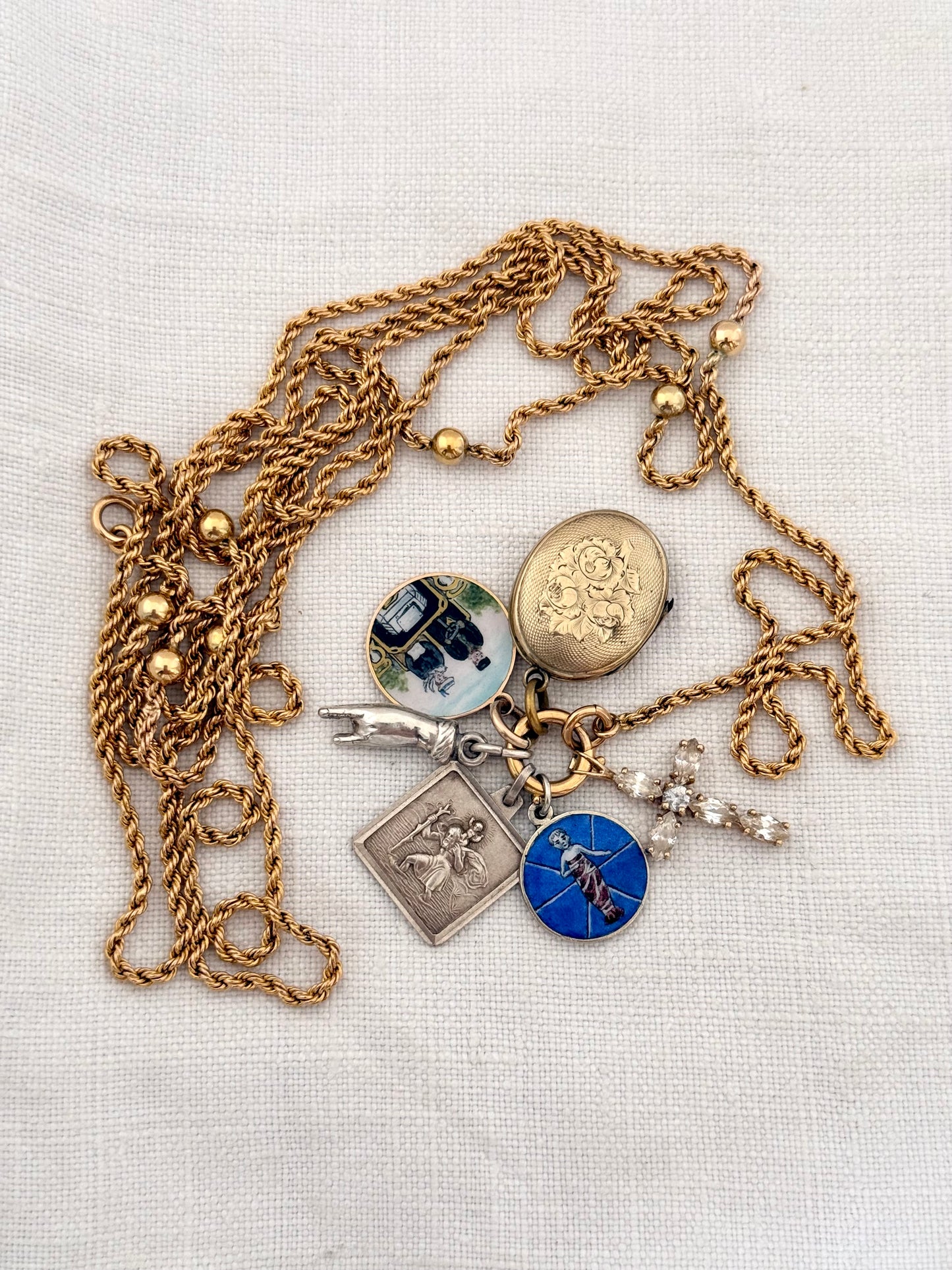 .1890s .1900s .18ct .138cm antique Edwardian high carat gold long beautiful rope weave longuard muff chain collectors necklace