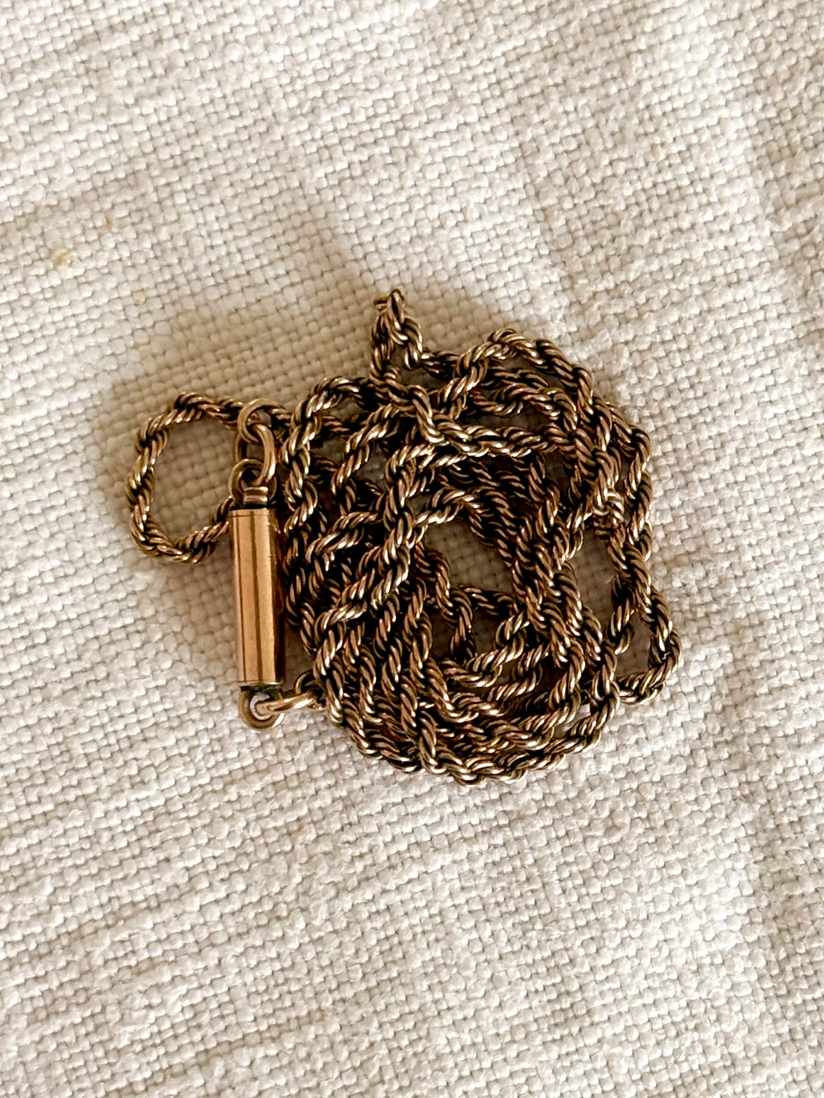 .1900s .375 .9ct true antique 9ct warm rose gold Edwardian fancy rope weave gold luxury chain barrel clasp antique chain necklace