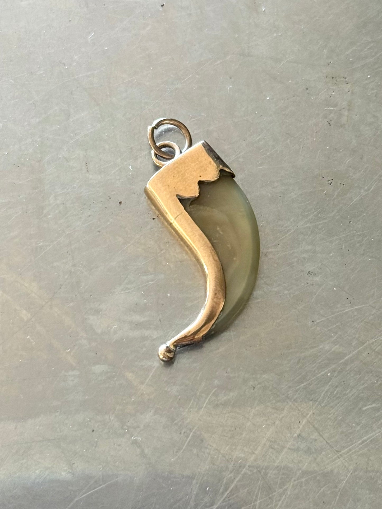 .1880s .375 .9ct gold true Victorian Antique Rare Find Lion Claw Tiger claw lucky talisman heirloom collectors treasure pendant