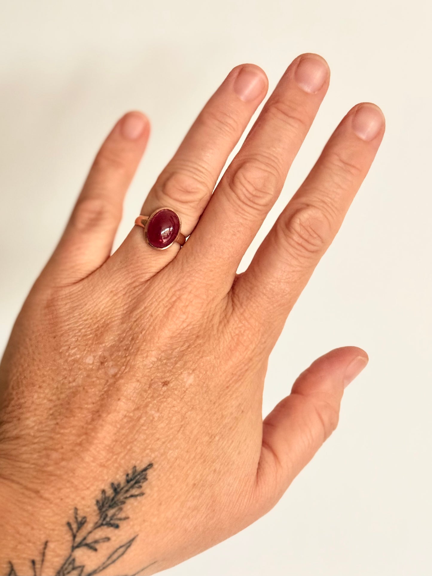 .15ct .1912 antique 3ct Pink Tourmaline cabochon gemstone treasured Chester England hallmarked 15ct gold high carat rose gold pink stone ring