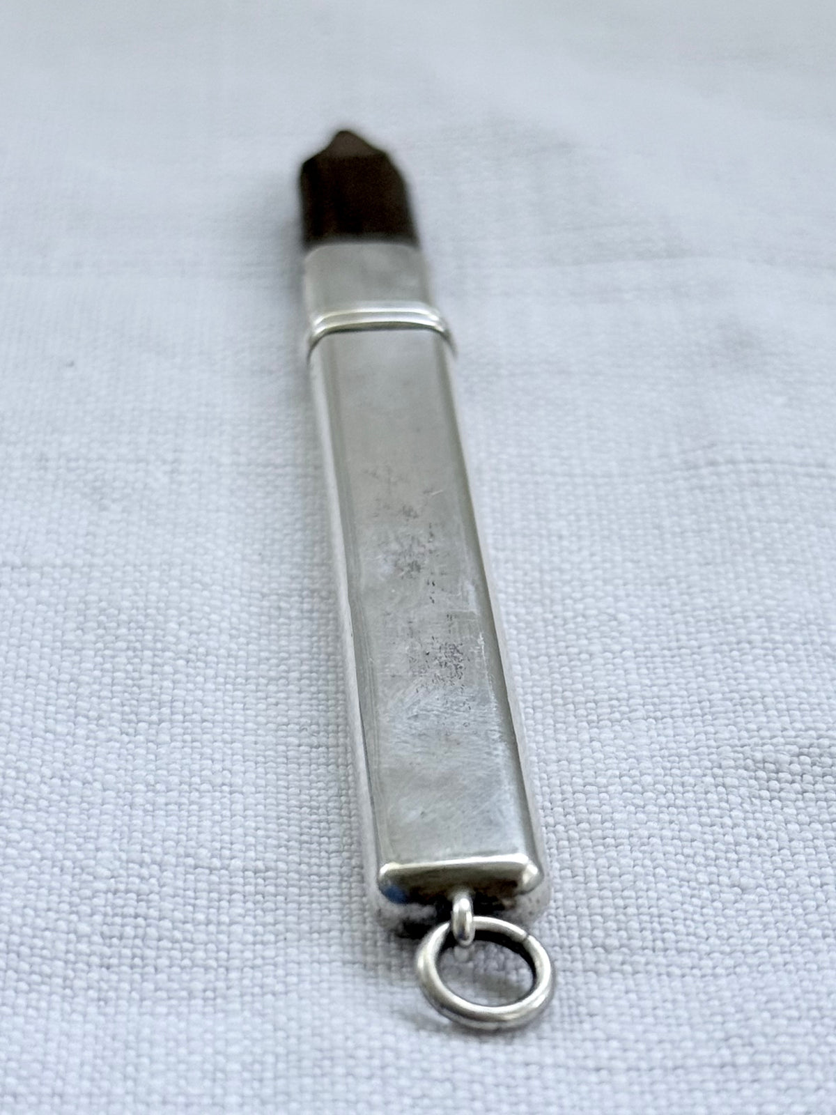 .1900s .925 antique hallmarked sterling silver Carpenter pencil chatelaine pendant useful item