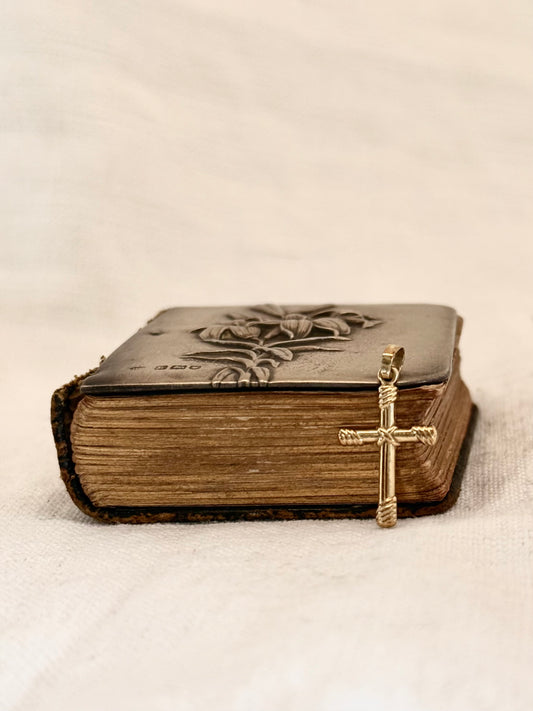 .375 cross pendant 9ct yellow gold faith token pendant