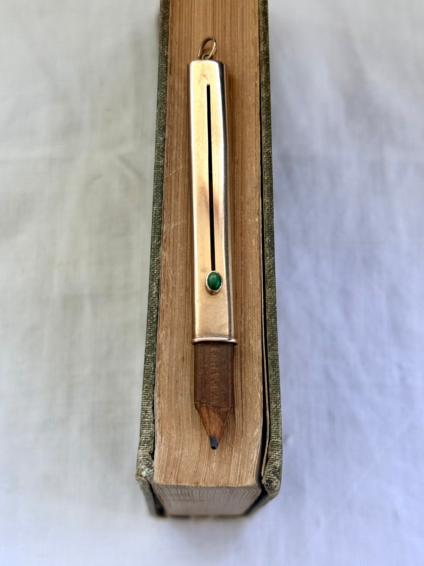 .1900s .375 .9ct antique rose gold slider Carpenter pencil