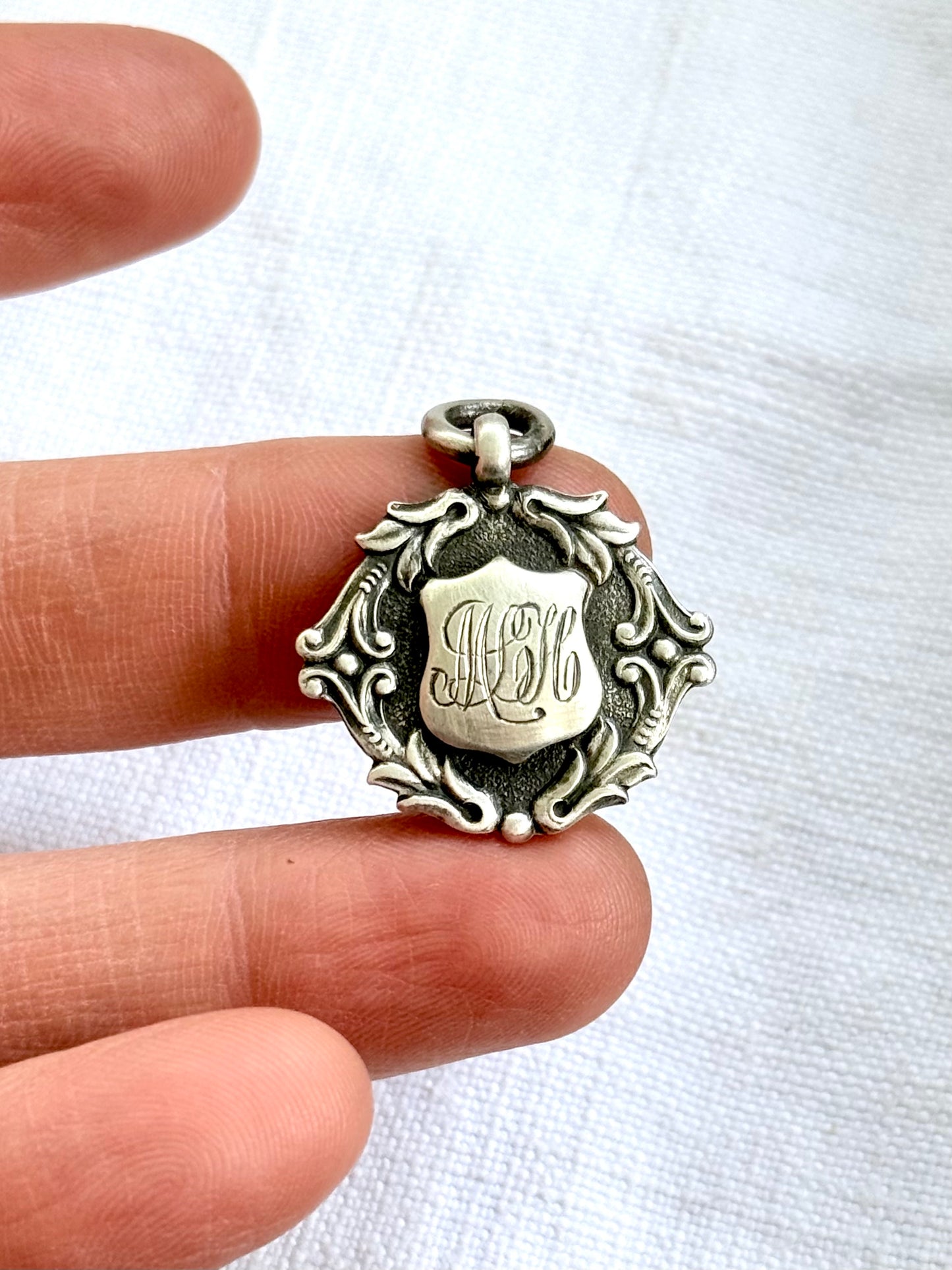 .1931 .925 Art Nouveau revival Birmingham silver miniature awards medallion fob pendant