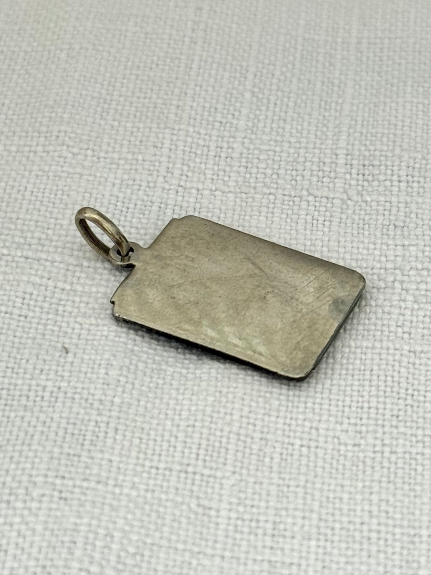 .1930s Mother Mary vintage enamel religious pendant