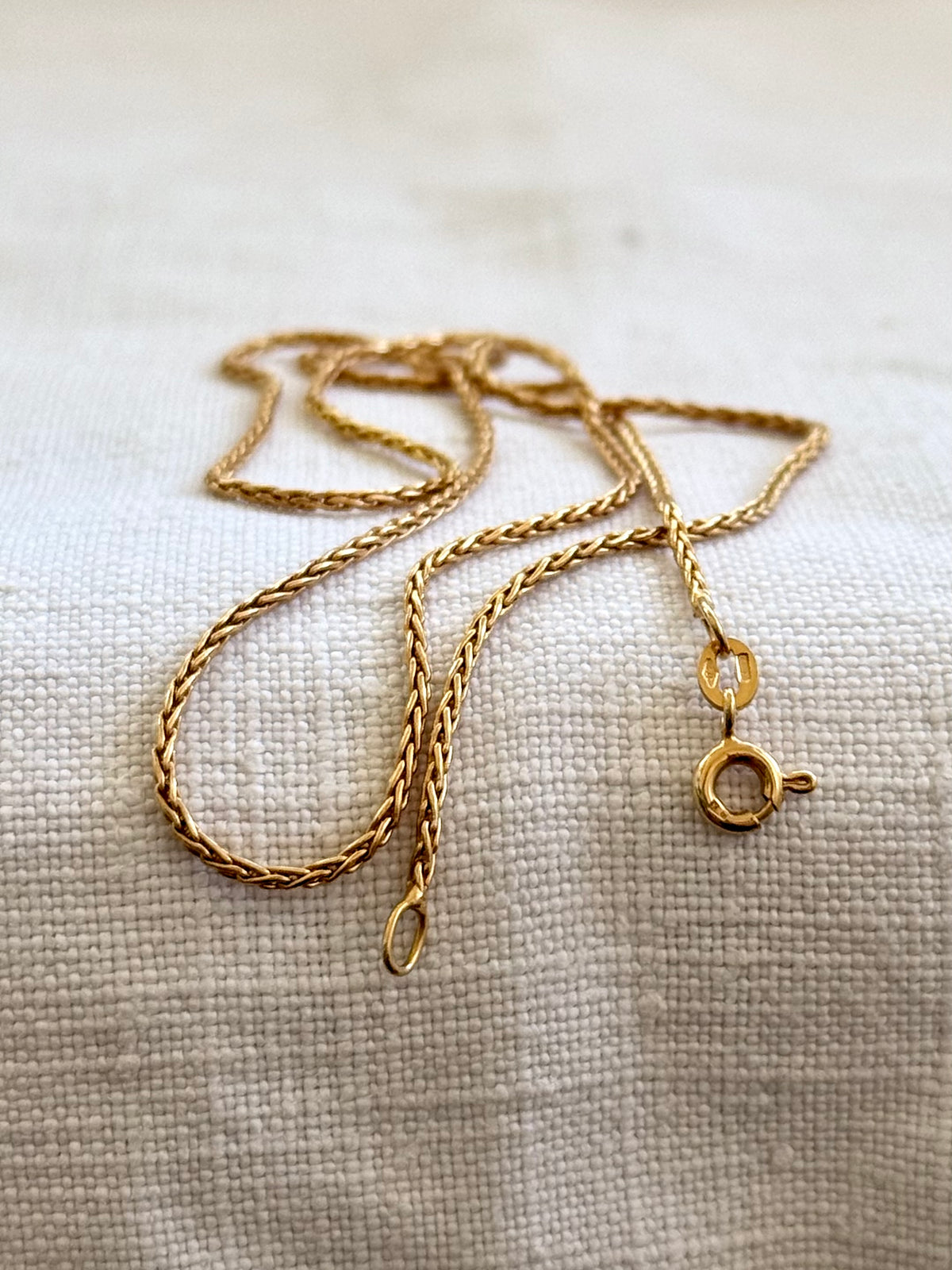 .375 .50cm .9ct fancy form Foxtail antique revival luxury Italian designer made yellow gold Rope weave link chain necklace