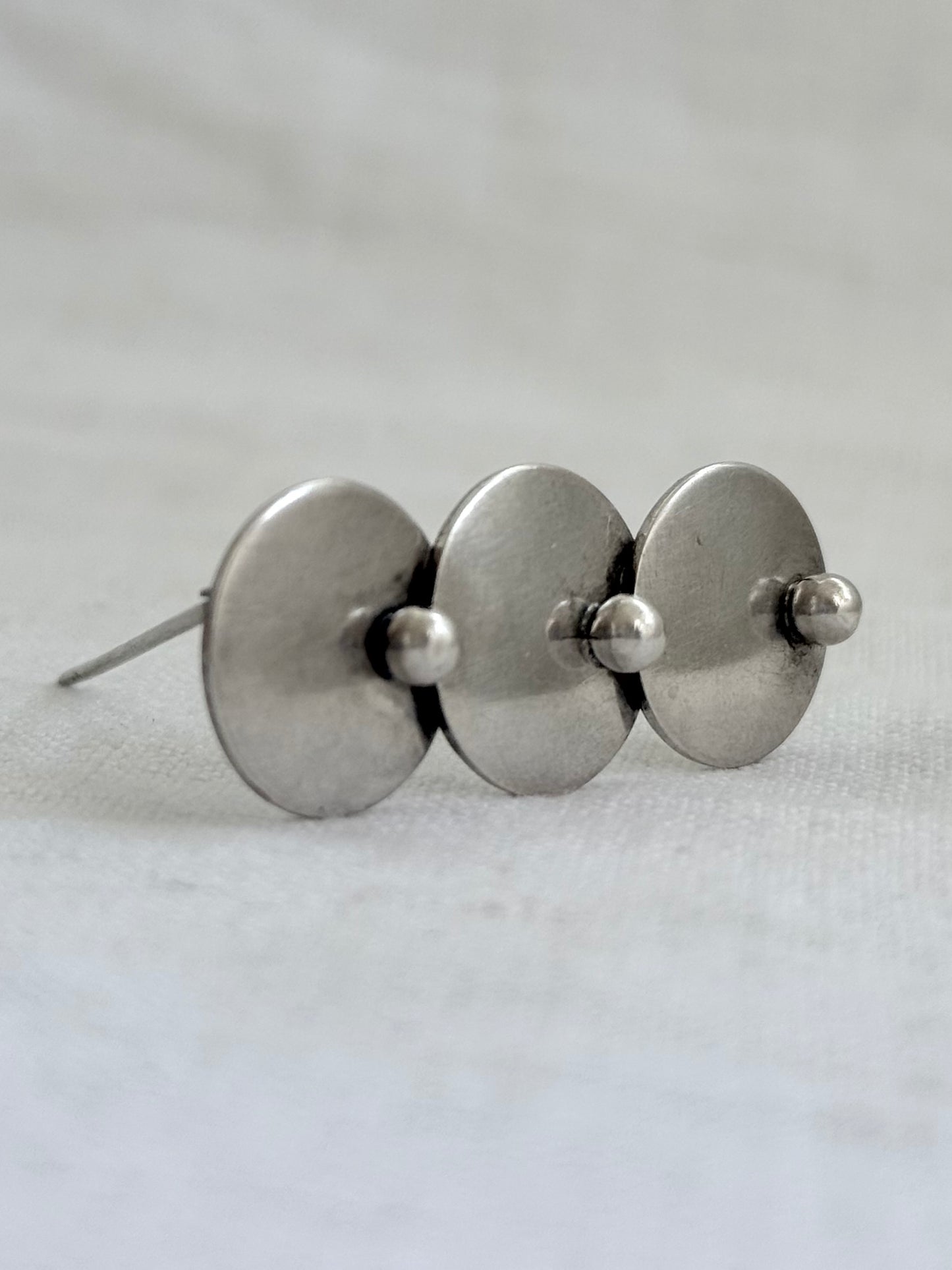 .1940s .1950s .925 Danish Scandinavian designer Niels Erik From designer Scandinavian Denmark MCM circular geometric circle bar brooch