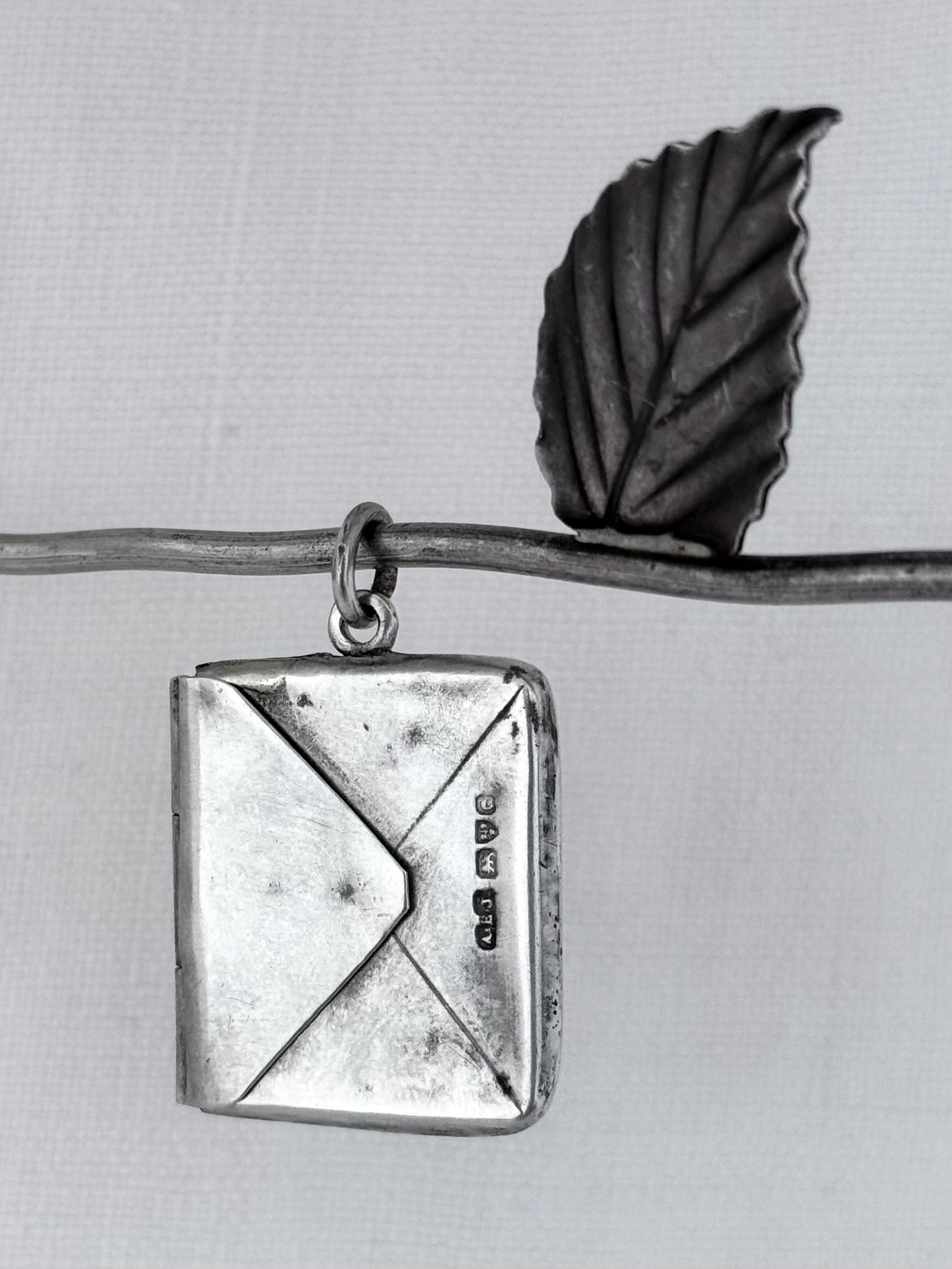 .1903 .925 antique Edwardian Chester hallmarked Chatelaine stamp envelope pendant