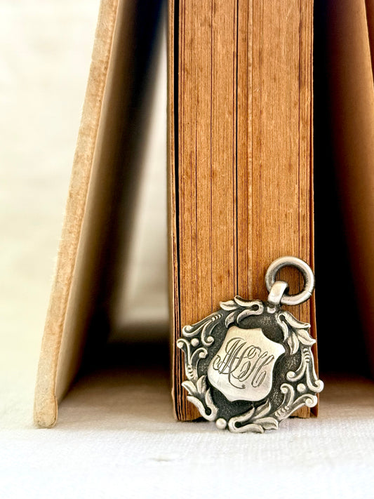 .1931 .925 Art Nouveau revival Birmingham silver miniature awards medallion fob pendant