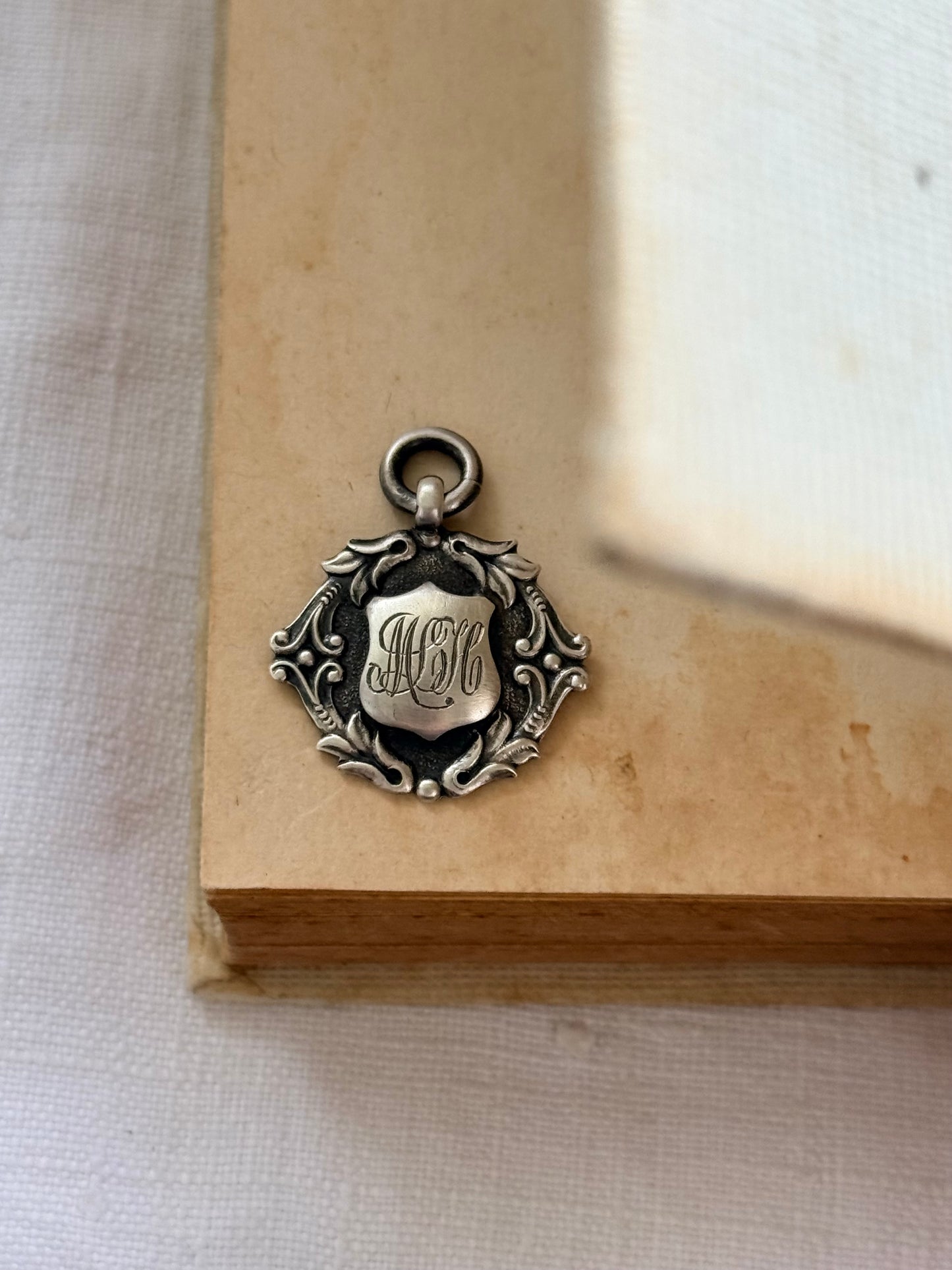 .1931 .925 Art Nouveau revival Birmingham silver miniature awards medallion fob pendant