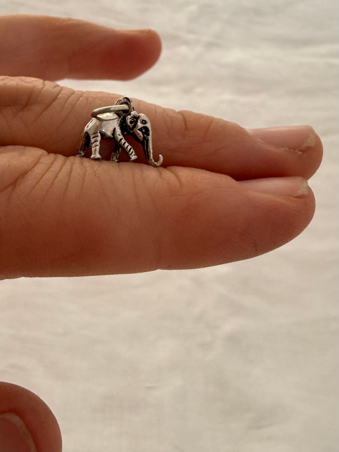 .925 darling miniature elephant charm pendant