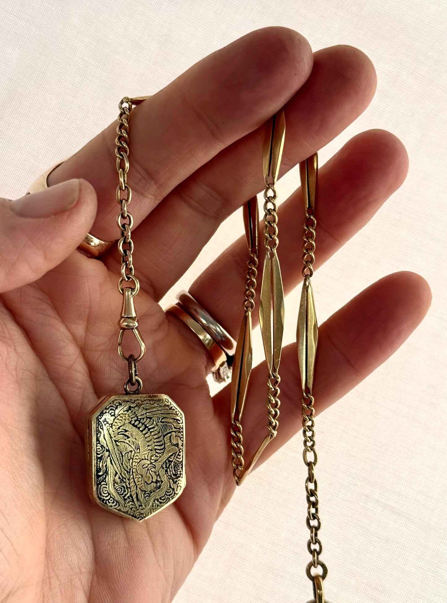 .1880s .1890s Antique rare and desirable Japanese Bronze Gold enamel Shakudo inlay artisan pendant locket